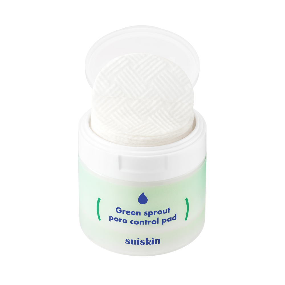 Suiskin Green Sprout Toallitas Control de Poros 70 Unidades – Control de Grasa y Refinamiento de Poros