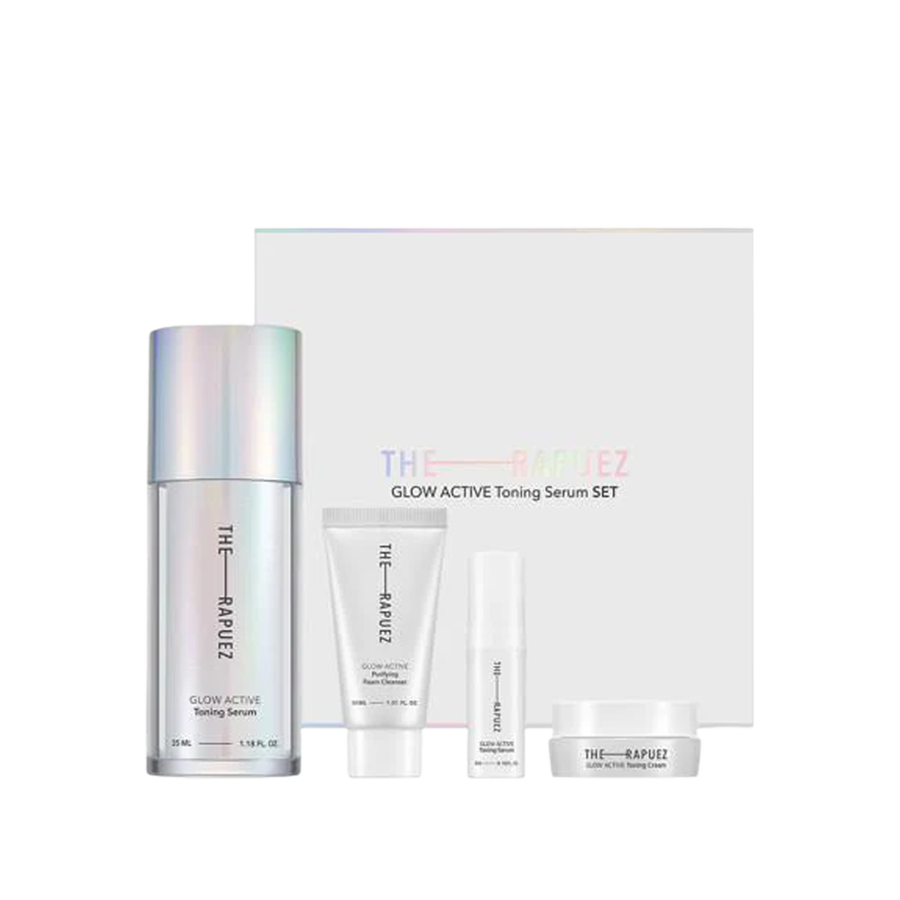 El set de sérum tonificante activo Rapuez Glow – Luminosidad de tono uniforme