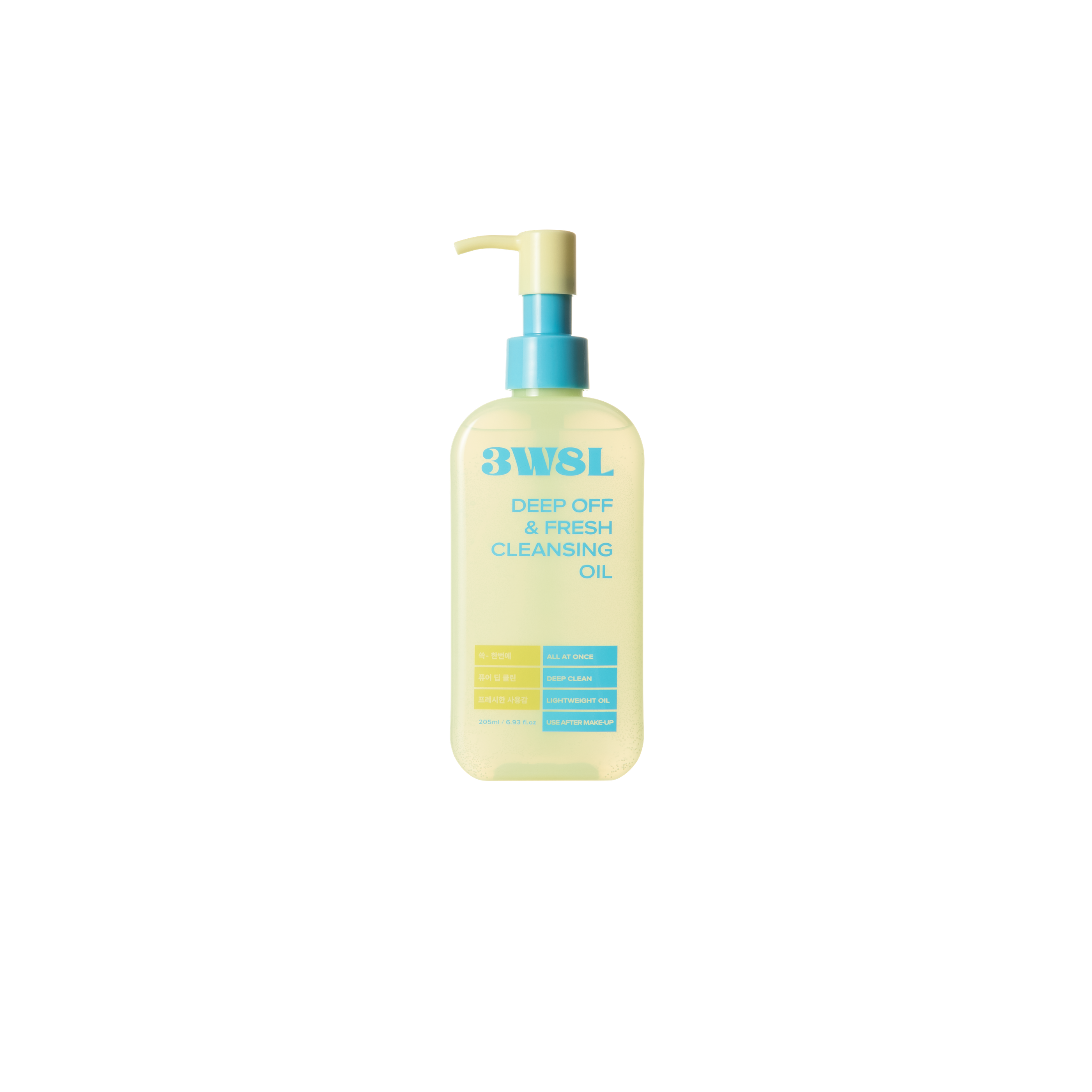 3W8L Aceite Limpiador Profundo 205ml - Eliminación de protector solar Hidratación