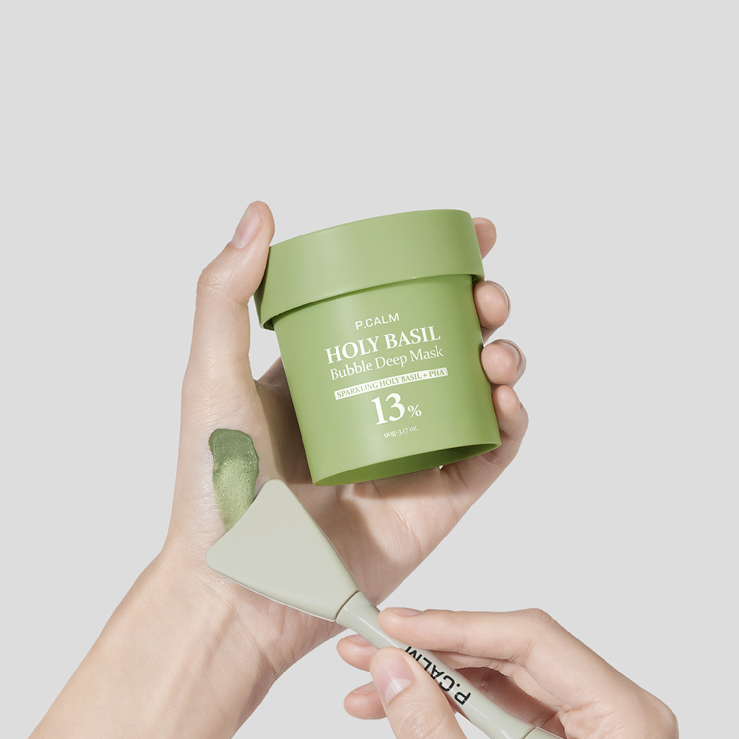 P.CALM Holy Basil Bubble Deep Mask 90g – Deep Cleanse & Radiant Glow