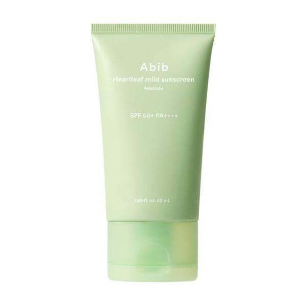 Abib Heartleaf Mild Sunscreen Relief Tube SPF50+ PA++++ – 50ml