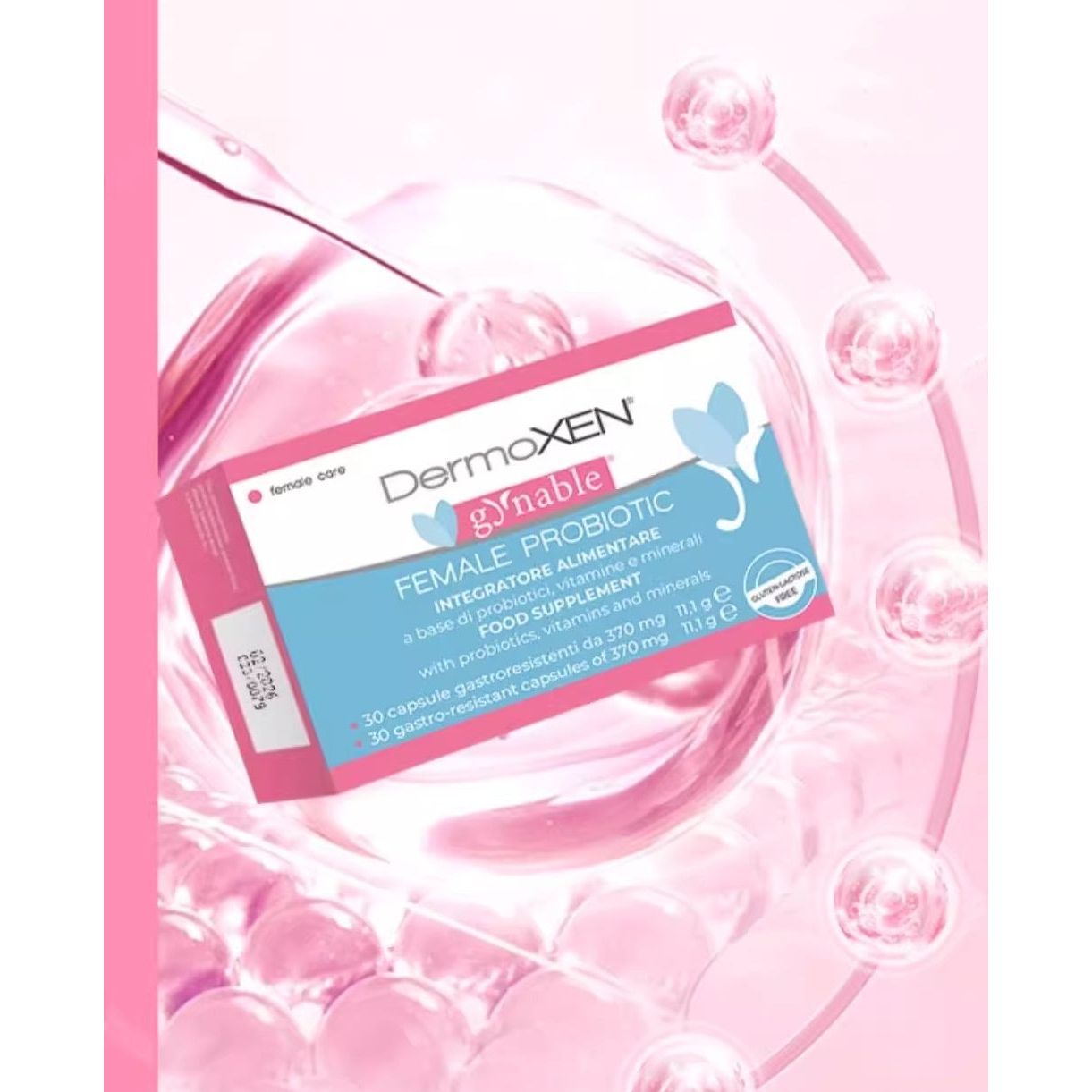 DERMOXEN Gynable Female Probiotics – 30 Capsules | Triple Path Protection for Vaginal, Urinary & Gut Health