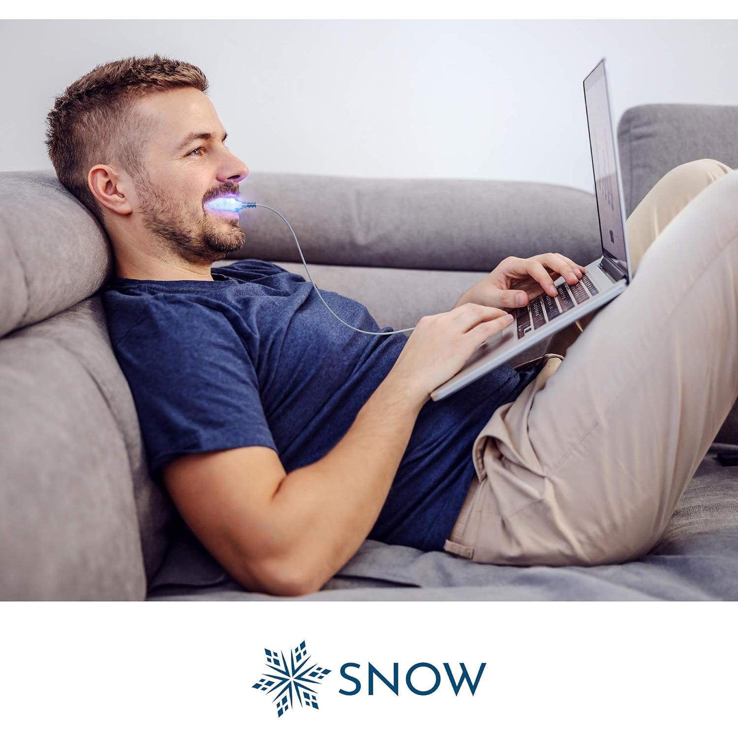 SNOW Diamond Wired Teeth Whitening Kit – Sensitive Teeth Formula | Whitens & Repairs | Enamel Safe | 6 Month Supply | Blue LED Technology