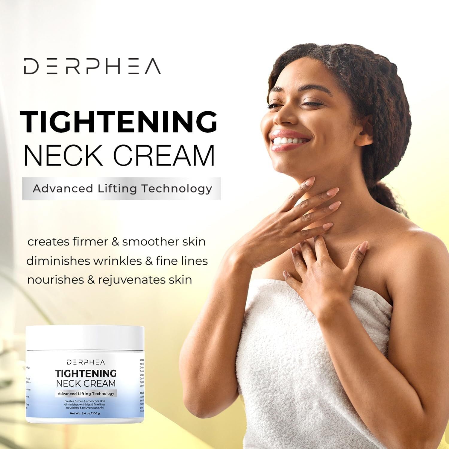 DERPHEA Tightening Neck Cream – 100g | Advanced Lifting & Firming Formula