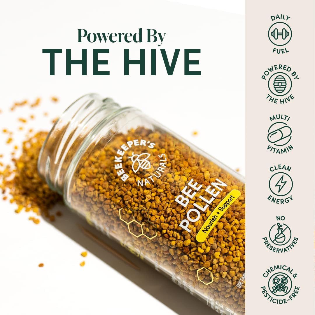 Beekeeper's Naturals Bee Pollen – 150g | Nature’s Multivitamin for Energy & Recovery