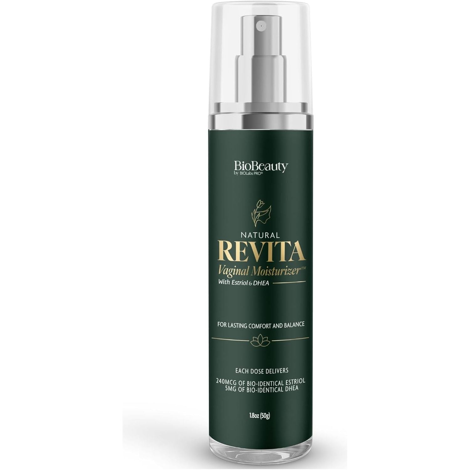 BIOLABS PRO Natural Revita Vaginal Moisturizer With Estriol & DHEA – 50g | Advanced Intimate Hydration for Menopausal Wellness