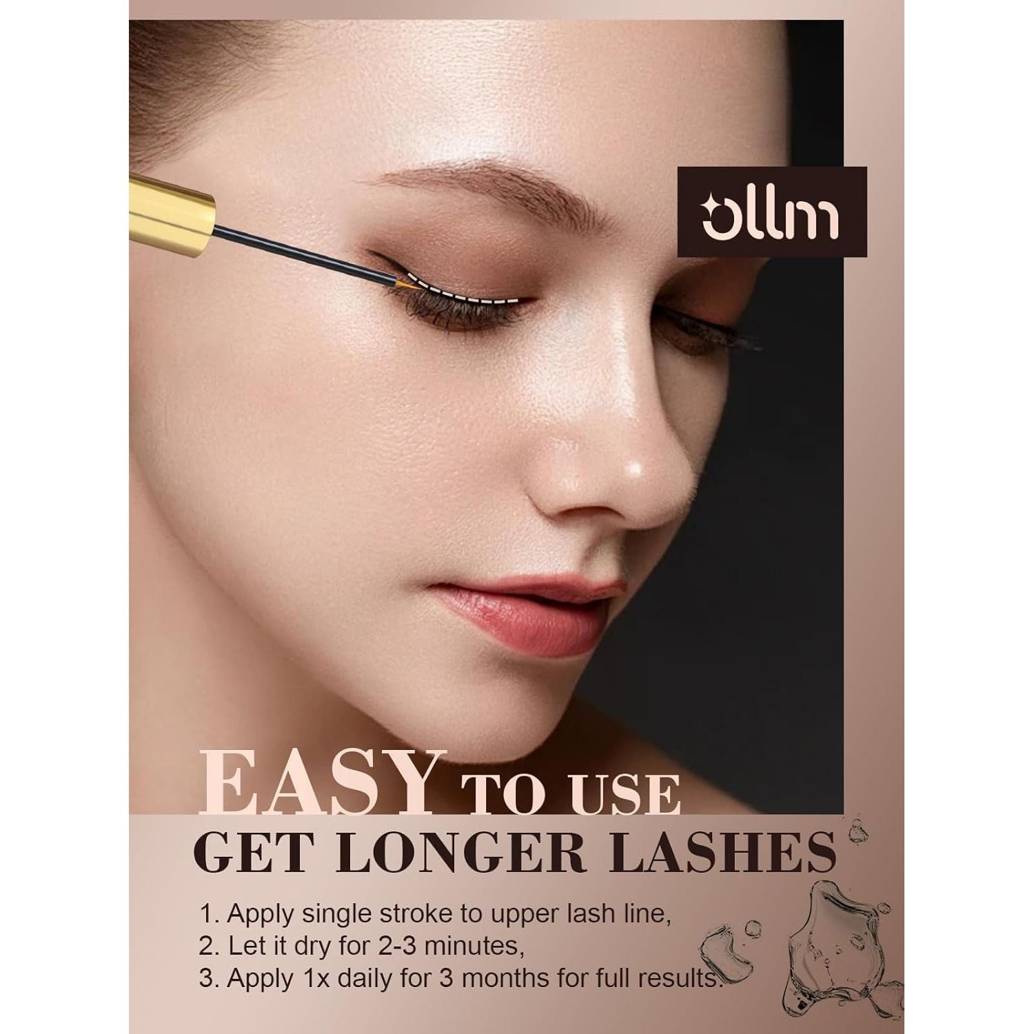 Eyelash Growth Serum: Advanced Lash Serum for Longer, Fuller, Thicker Lashes, Eyelash Serums with Natural Formula (5Ml)