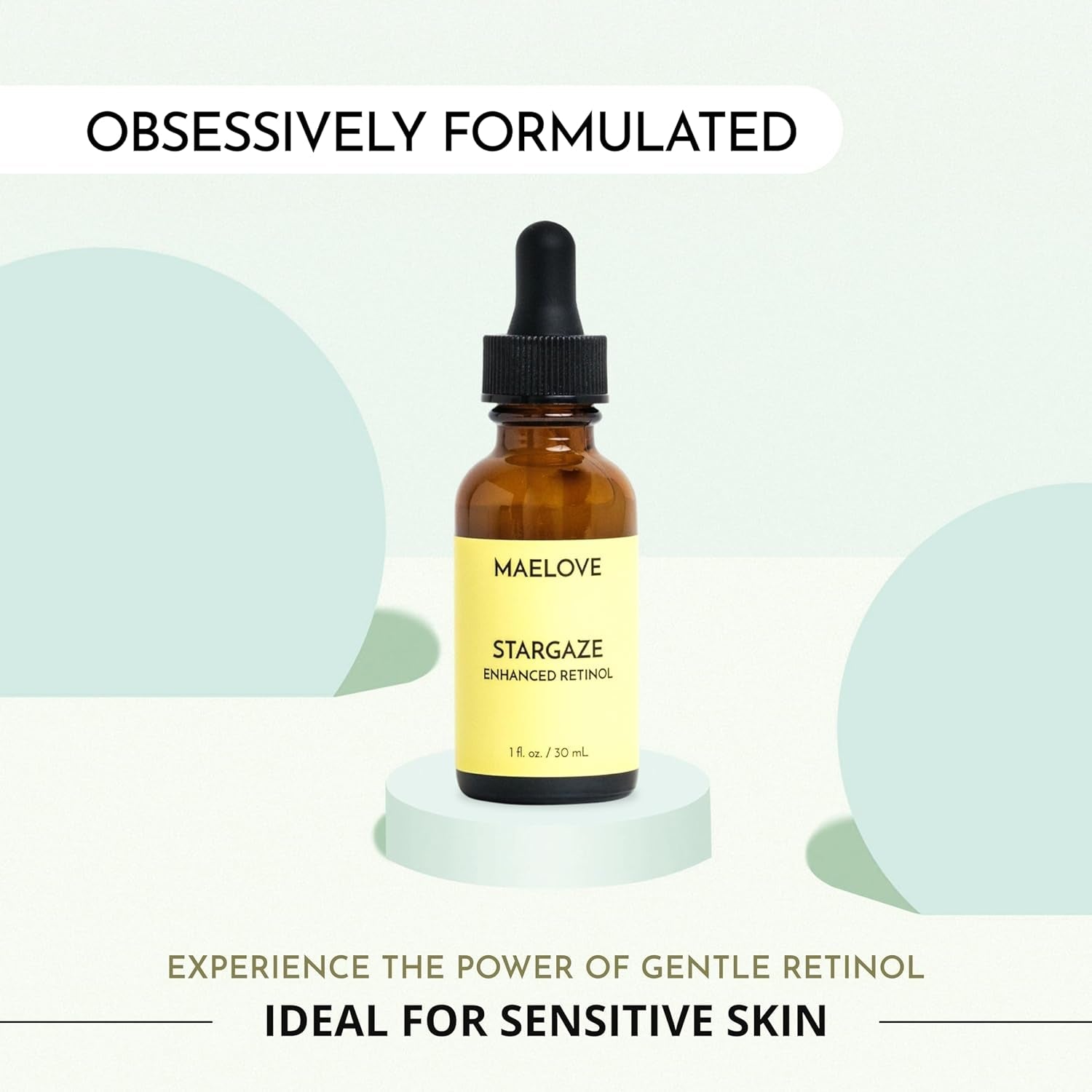 MAELOVE Stargaze Enhanced Retinol Serum – 30ml | Gentle Night Treatment for Wrinkles, Dark Spots & Acne-Prone Skin