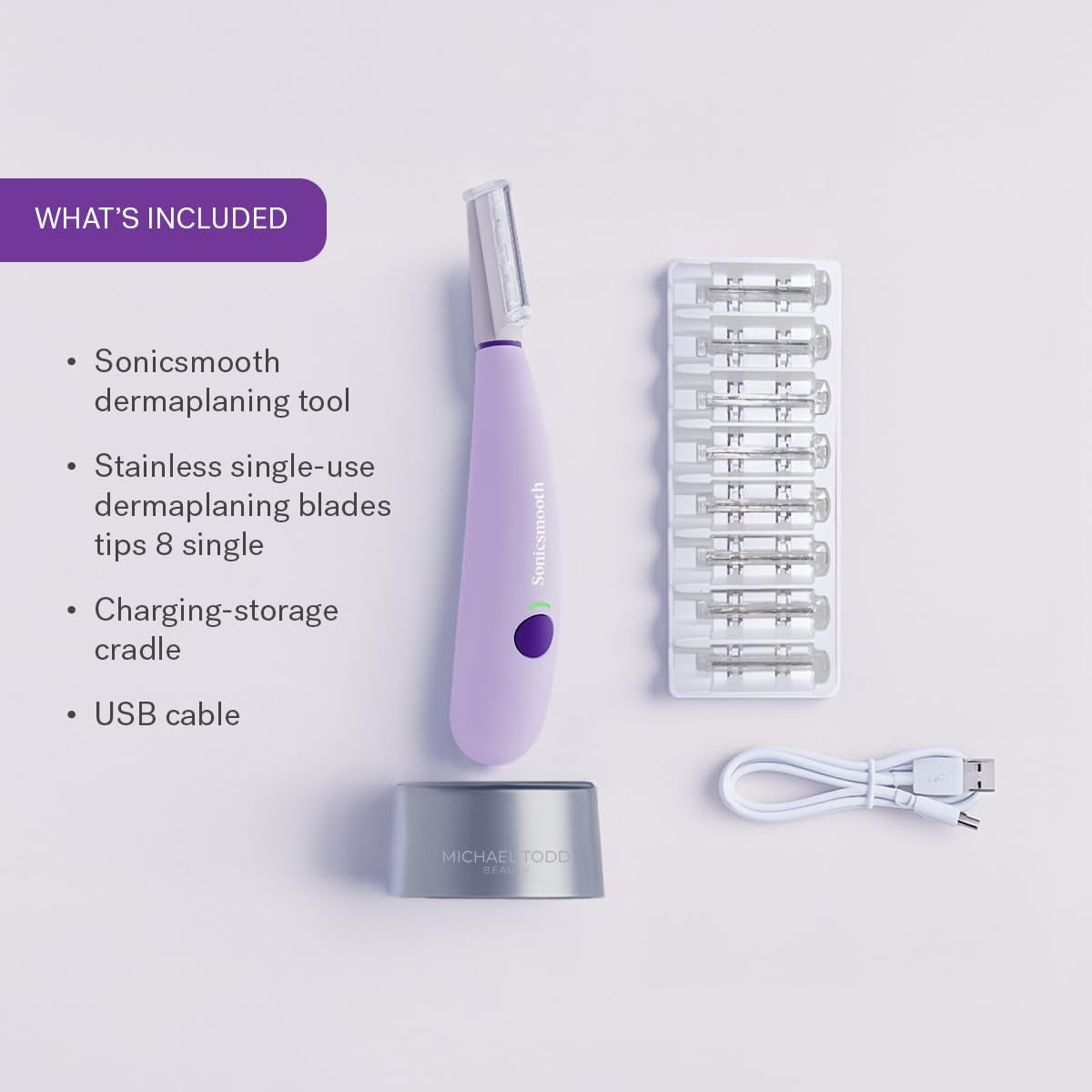 Michael Todd Beauty Sonicsmooth Dermaplane Razo - 8 Weeks of Dermaplaning Blades