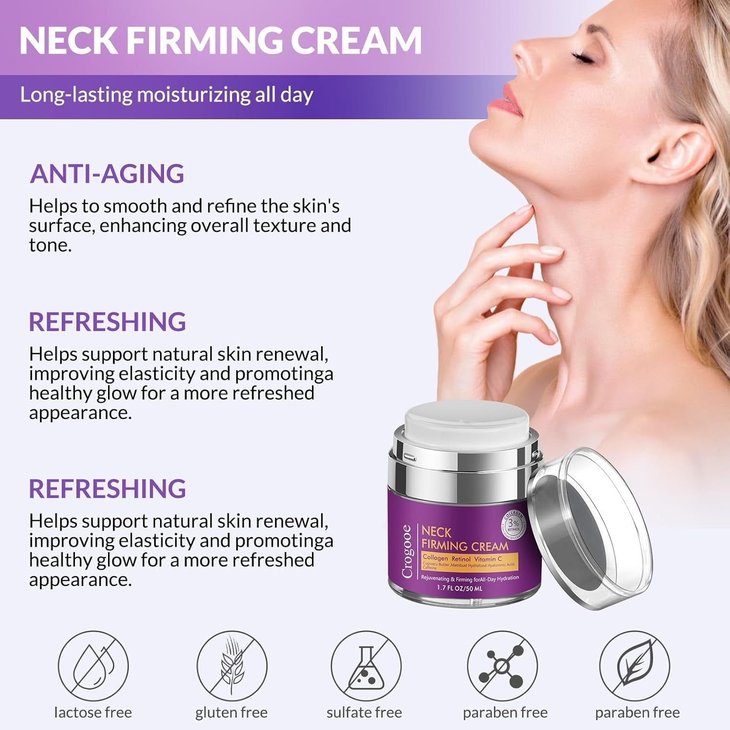 YTDB Neck Firming Cream – 50ml | Advanced Retinol & Collagen Tightening Formula