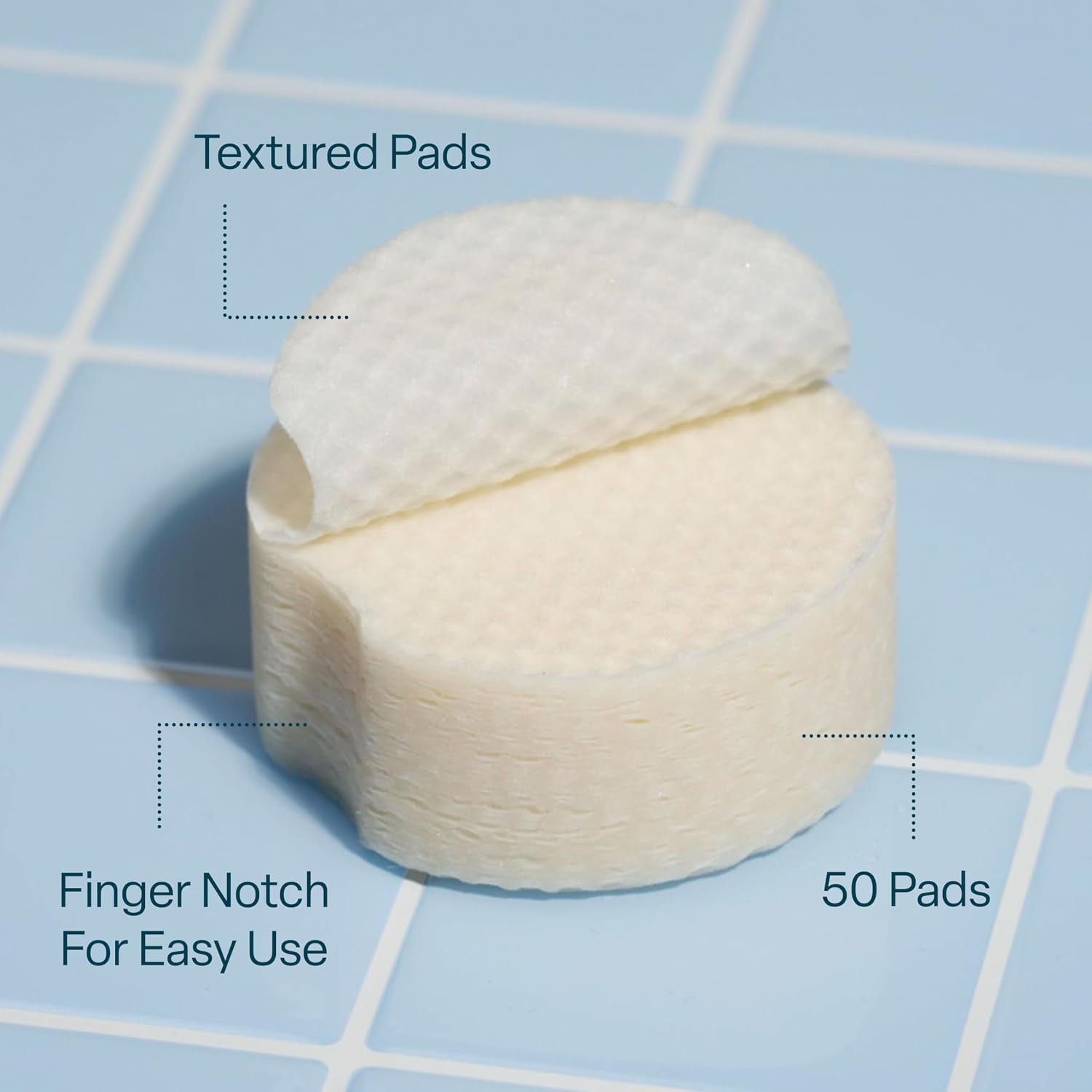 Qrxlabs Glycolic Acid Pads - 20% Resurfacing Pads AHA for Face & Body - Exfoliates Skin Surface and Reduces Appearance of Fine Lines and Wrinkles - Acne Treatment Clearing - Daily Pads - 50Ct
