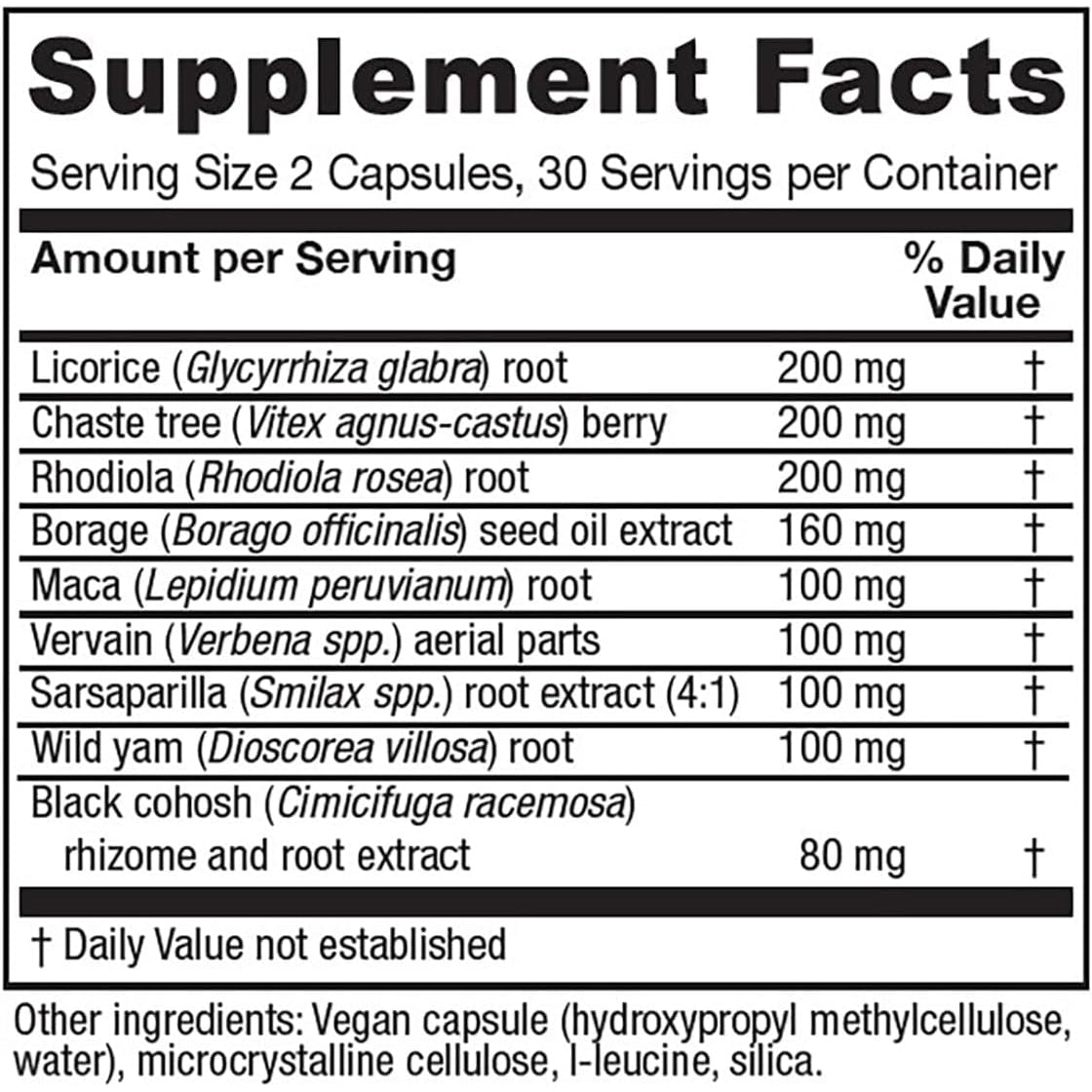 Vitanica Femrebalance, Hormone Balance Support for Women, Vegan, 60 Capsules