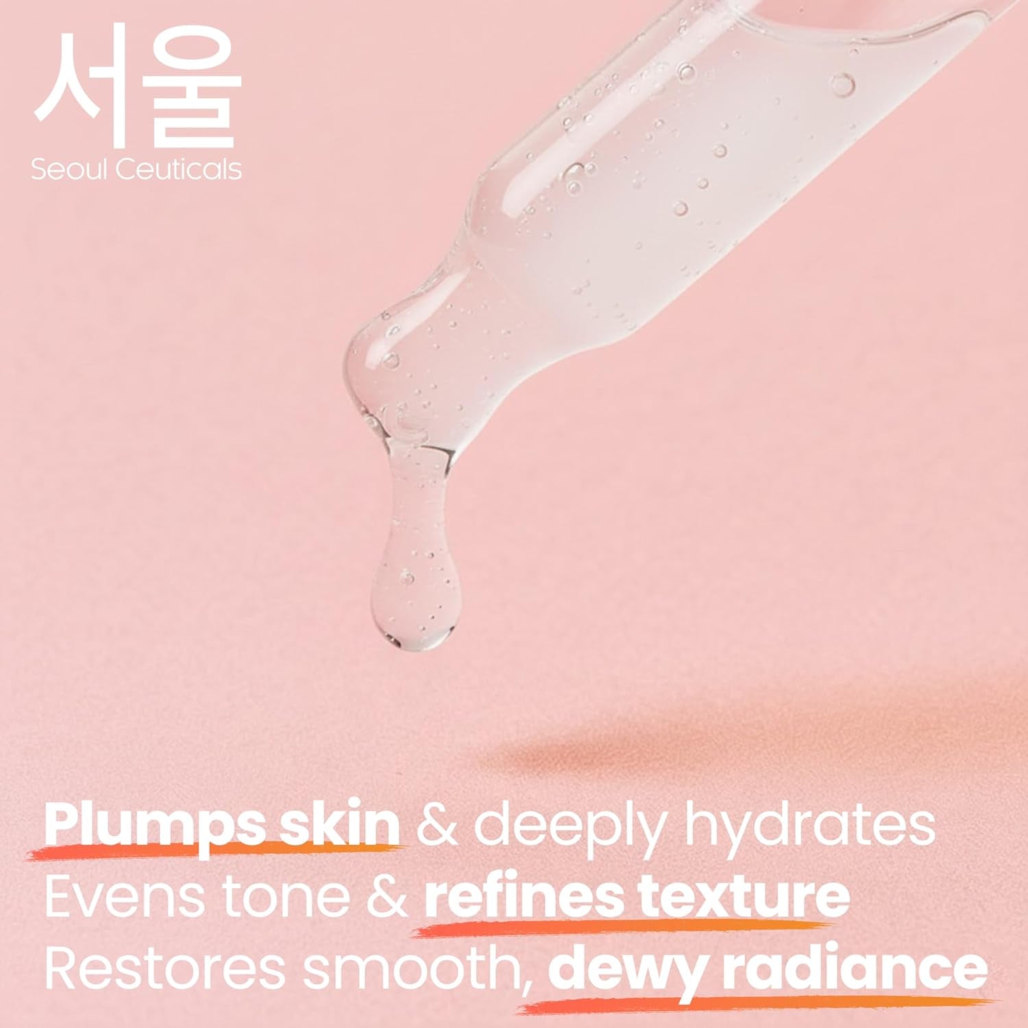SeoulCeuticals 5% Niacinamide & Snail Mucin 97.5% Serum – Hyaluronic Acid for Brightening & Anti-Ageing | 30ml | K-Beauty