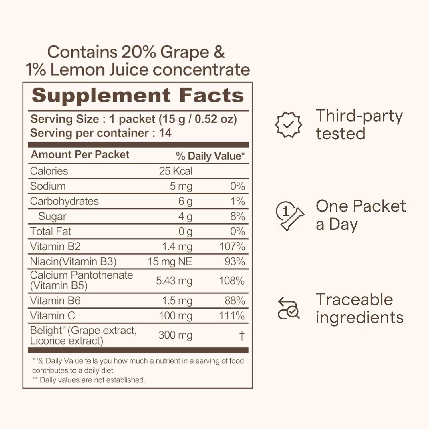 Ownist Triple Shine Grape – 14 Stick Packs | Brightening & Even Skin Tone Support