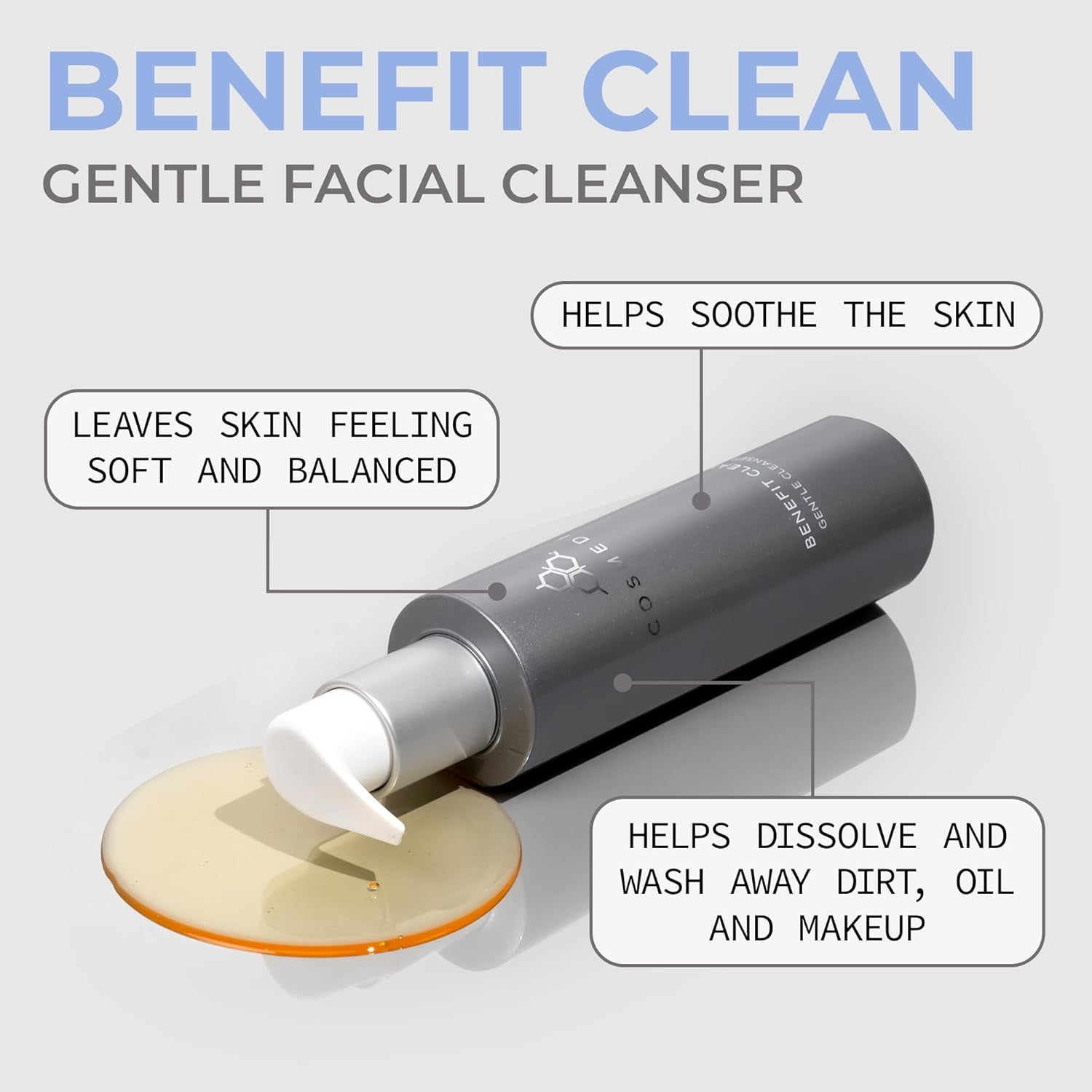 COSMEDIX Benefit Clean Gentle Cleanser – 150ml | Soothing Daily Cleanser for All Skin Types