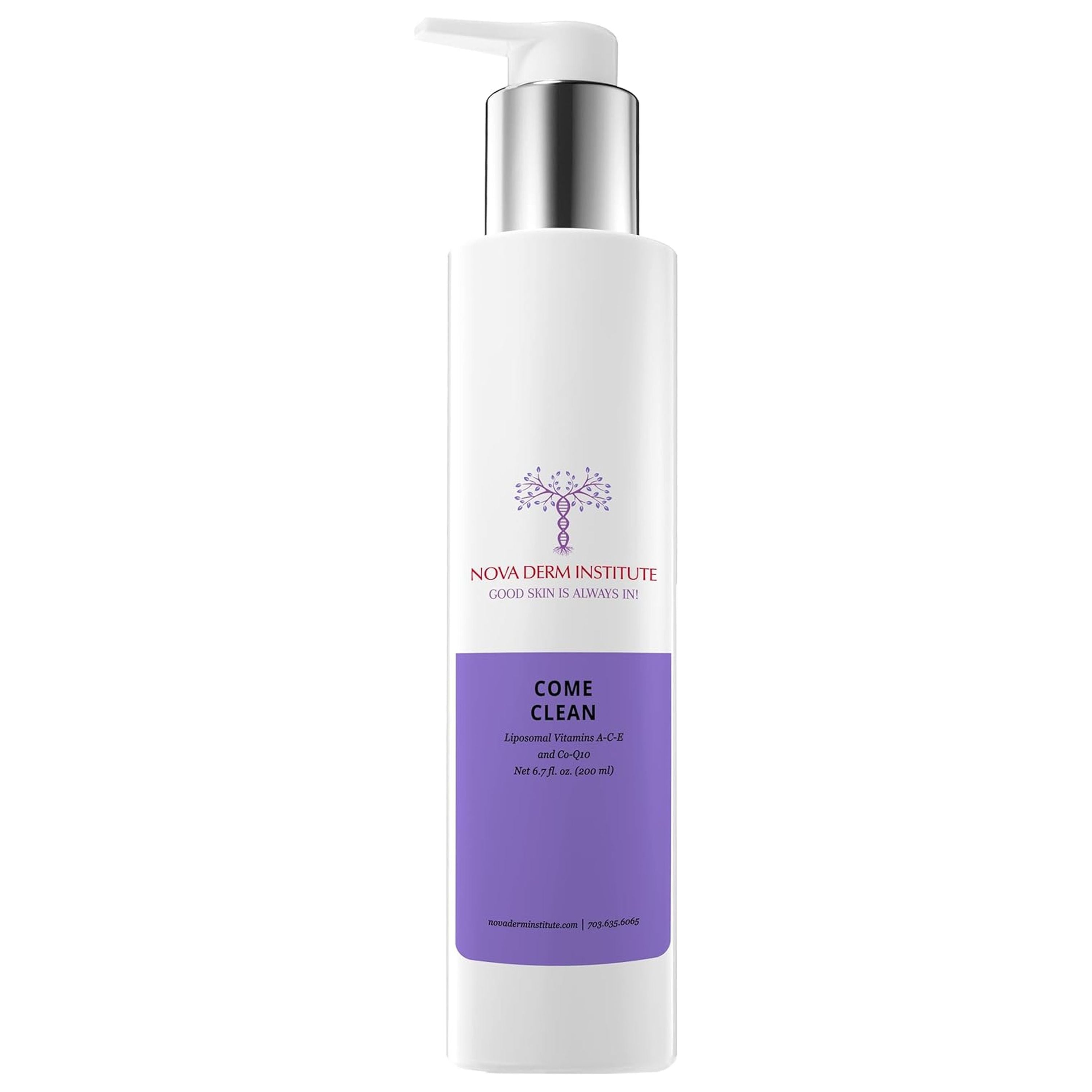 NOVA DERM INSTITUTE Come Clean Cleanser – 200ml | AHA/BHA Exfoliating Face Wash for Acne & Aging Skin