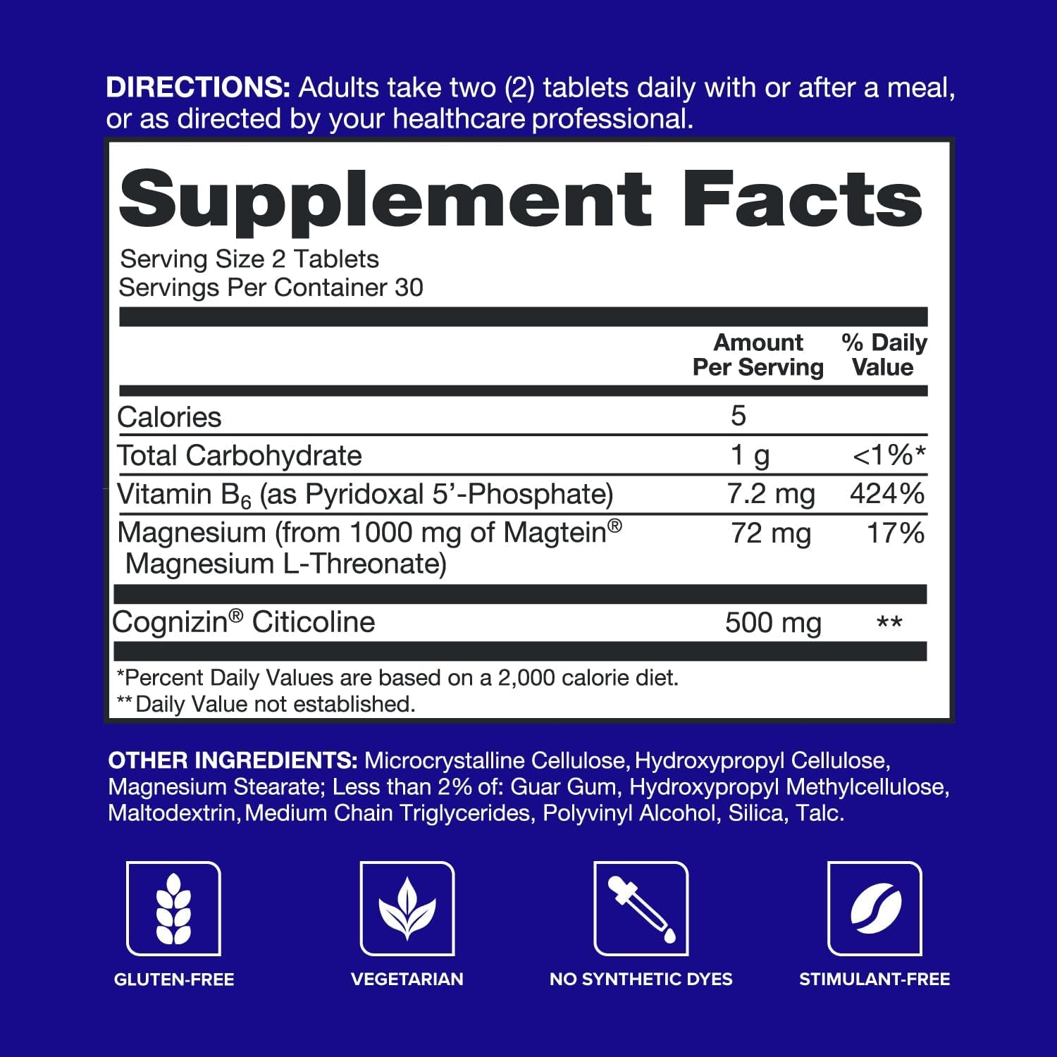 Qunol Brain Health Memory plus with B6, Magnesium L-Threonate & Citicoline, Clinically Tested Ingredients to Improve Memory, Focus, Attention and Productivity, 60 Count (Pack of 1)