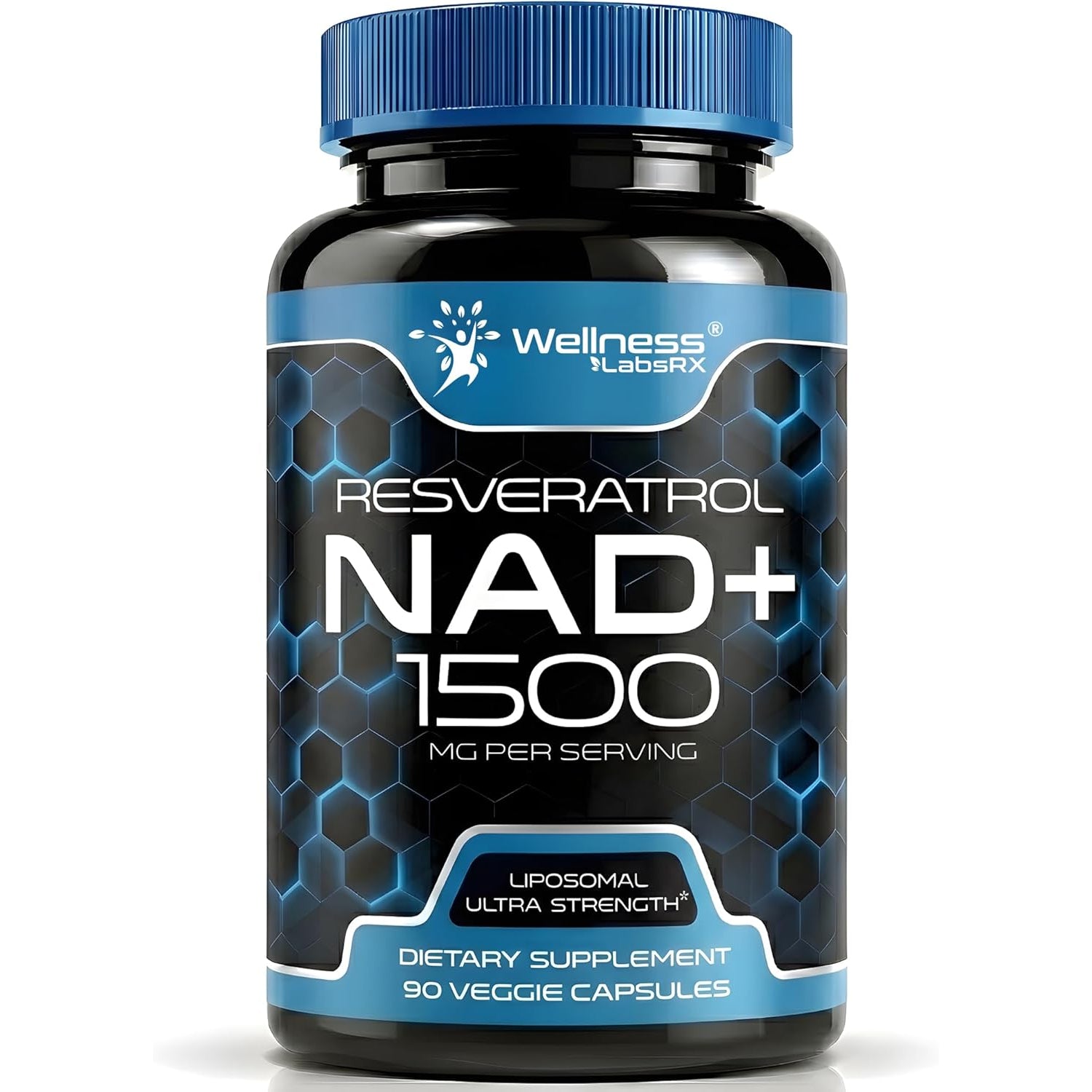 Wellness LABSRX Liposomal NAD Supplement, 1500Mg - NAD Resveratrol Supplement for Women and Men, NAD+ Support Cellular Health, Energy & anti Aging - 90 Count