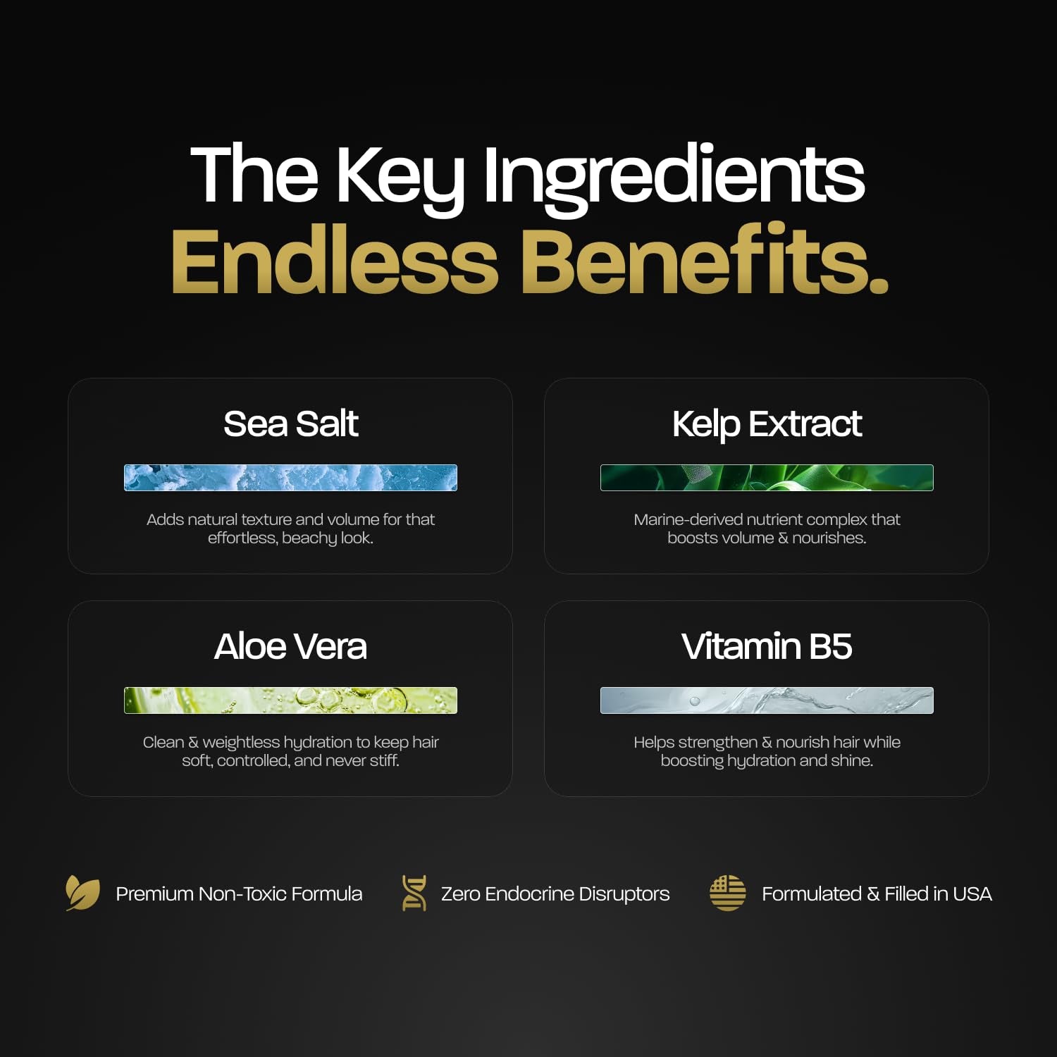 BASED Sea Salt Hair Spray – 241g | Kelp & Vitamin B5 | Natural Finish | Volume & Texture | Paraben-Free | No Drying Alcohols