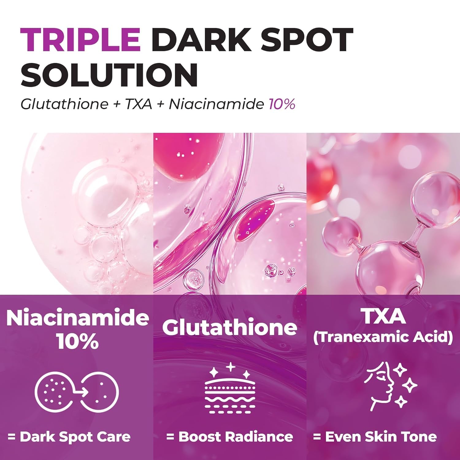 JUMISO 10% Niacinamide Dark Spot Serum – TXA + Glutathione Brightening Face Serum for Daily Use – No Pilling Water-Gel, Helps Even Skin Tone – Centella Soothing, Beginner-Friendly, 1.35 Fl Oz