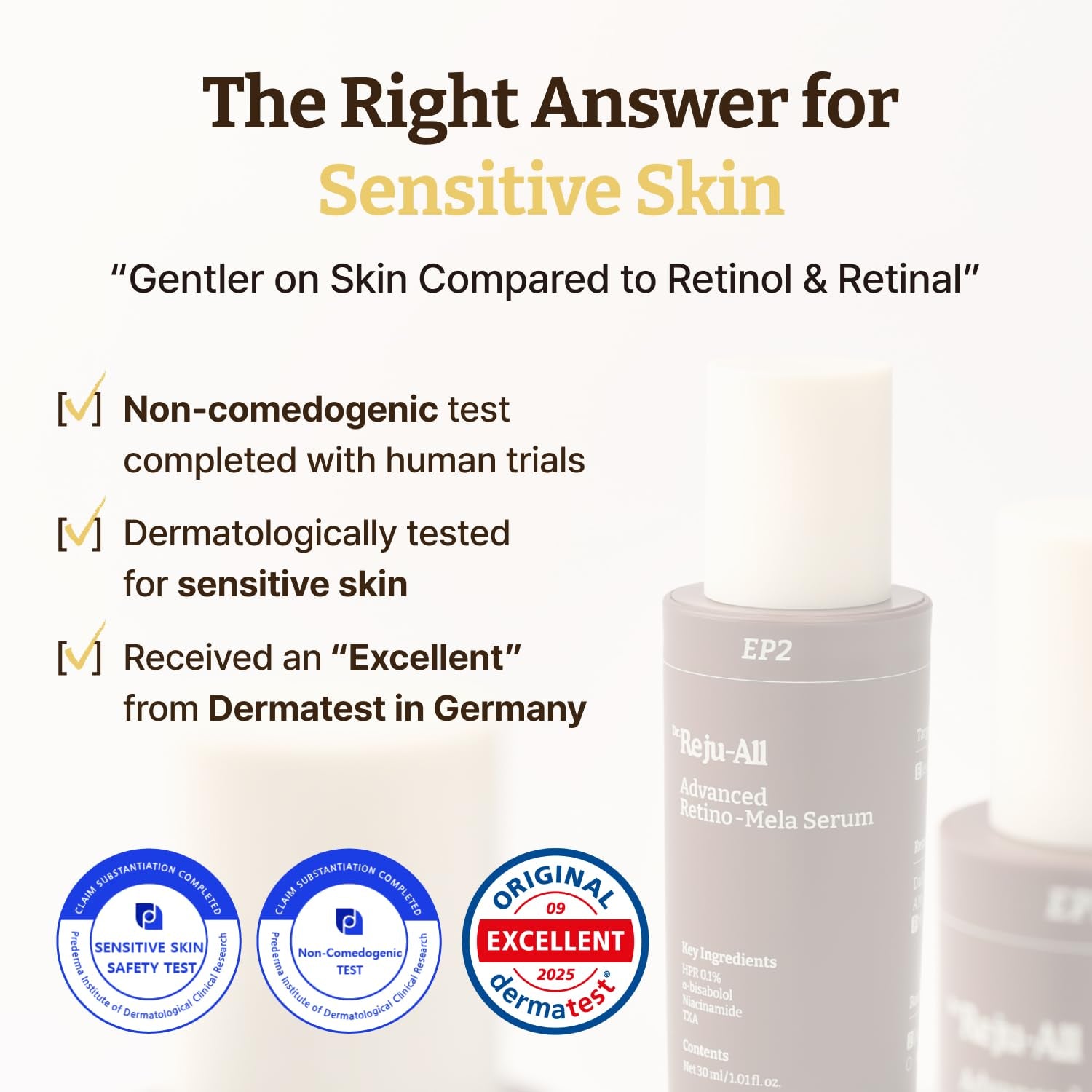 Dr.Reju-All Advanced Retino-Mela Serum – HPR Retinol Serum for Face – Anti-Aging, Pore Minimizer, Next-Gen Korean Skin Care – Gentle & Beginner-Friendly – Niacinamide 10% & TXA 4% – 1 Fl Oz
