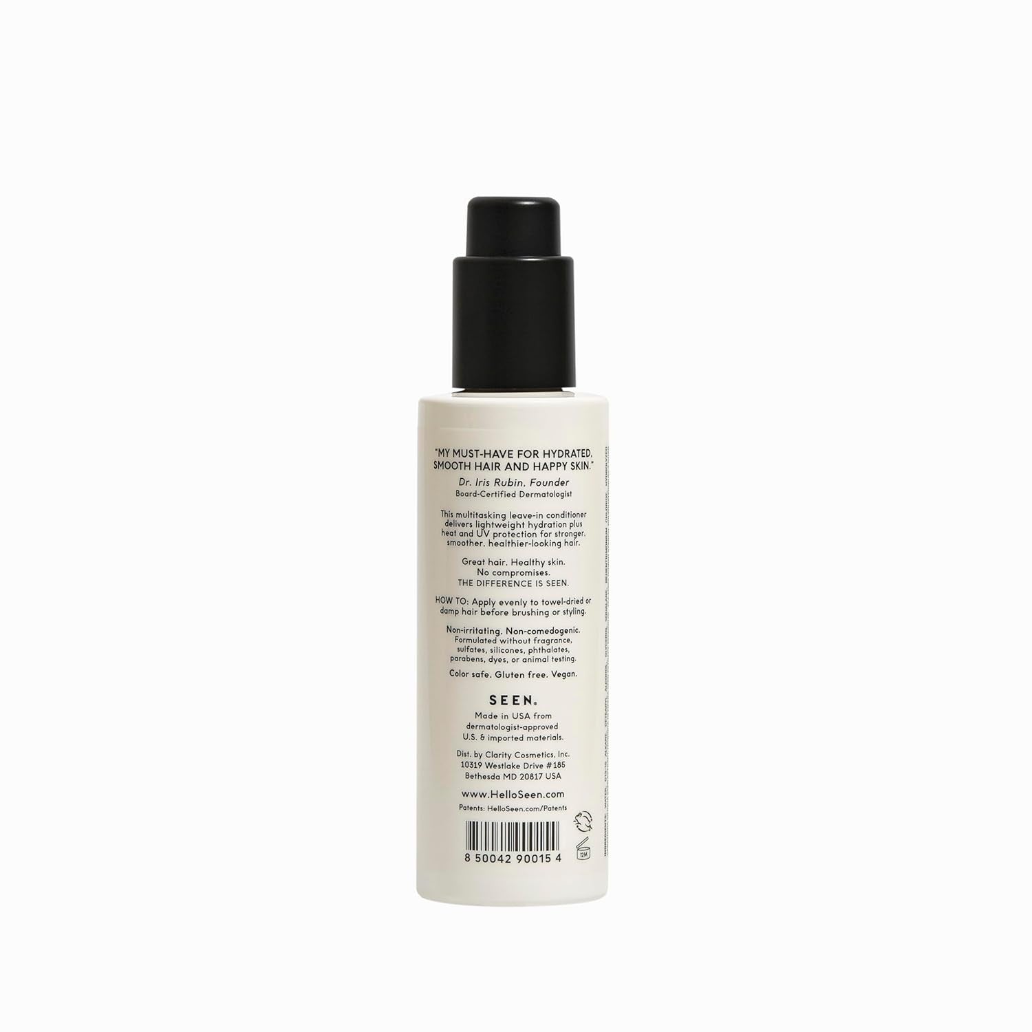 SEEN Leave-In Conditioner – 5fl oz | Fragrance-Free, Non-Comedogenic Hydration for All Hair Types