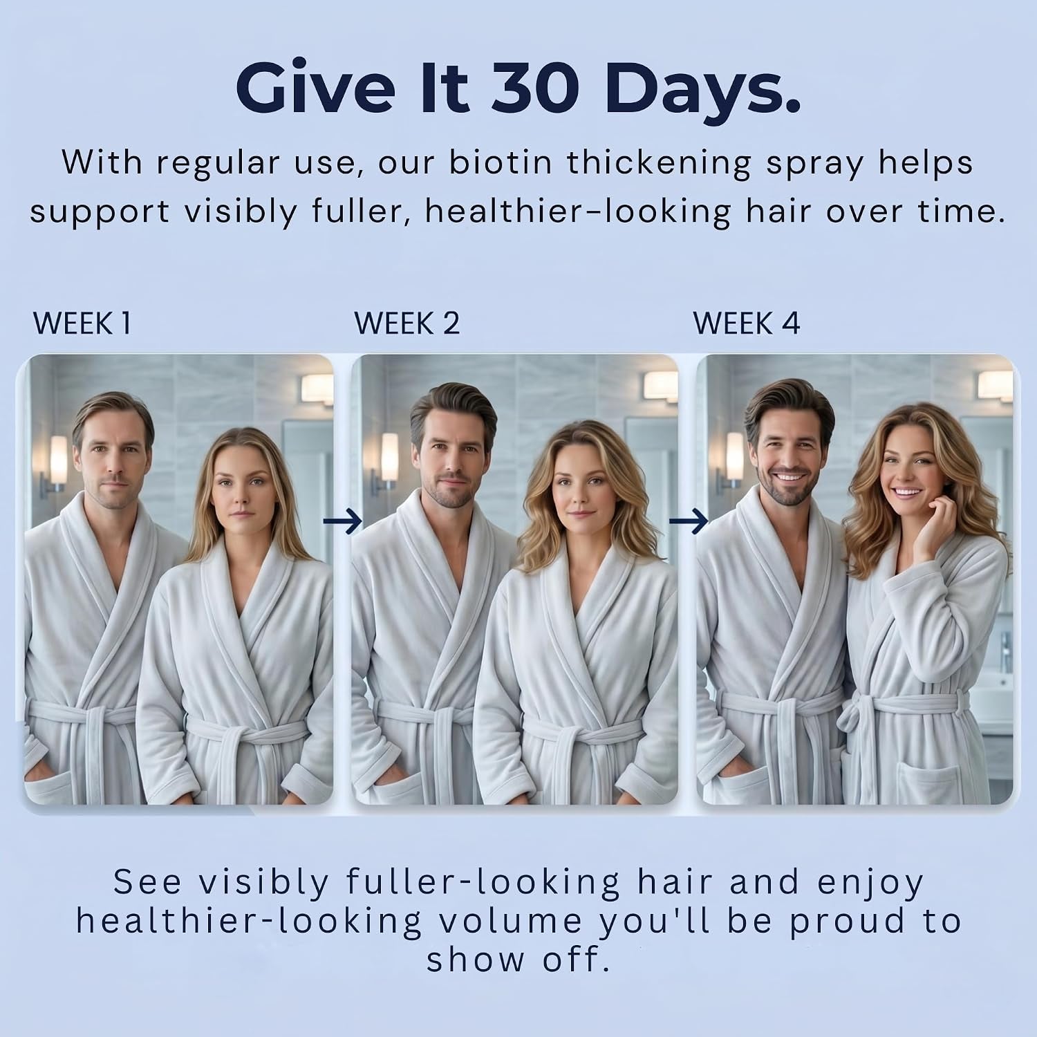Biotin Hair Thickening and Growth Spray for Thinning and Texturizing - Hair Loss Prevention Tonic for Men and Women