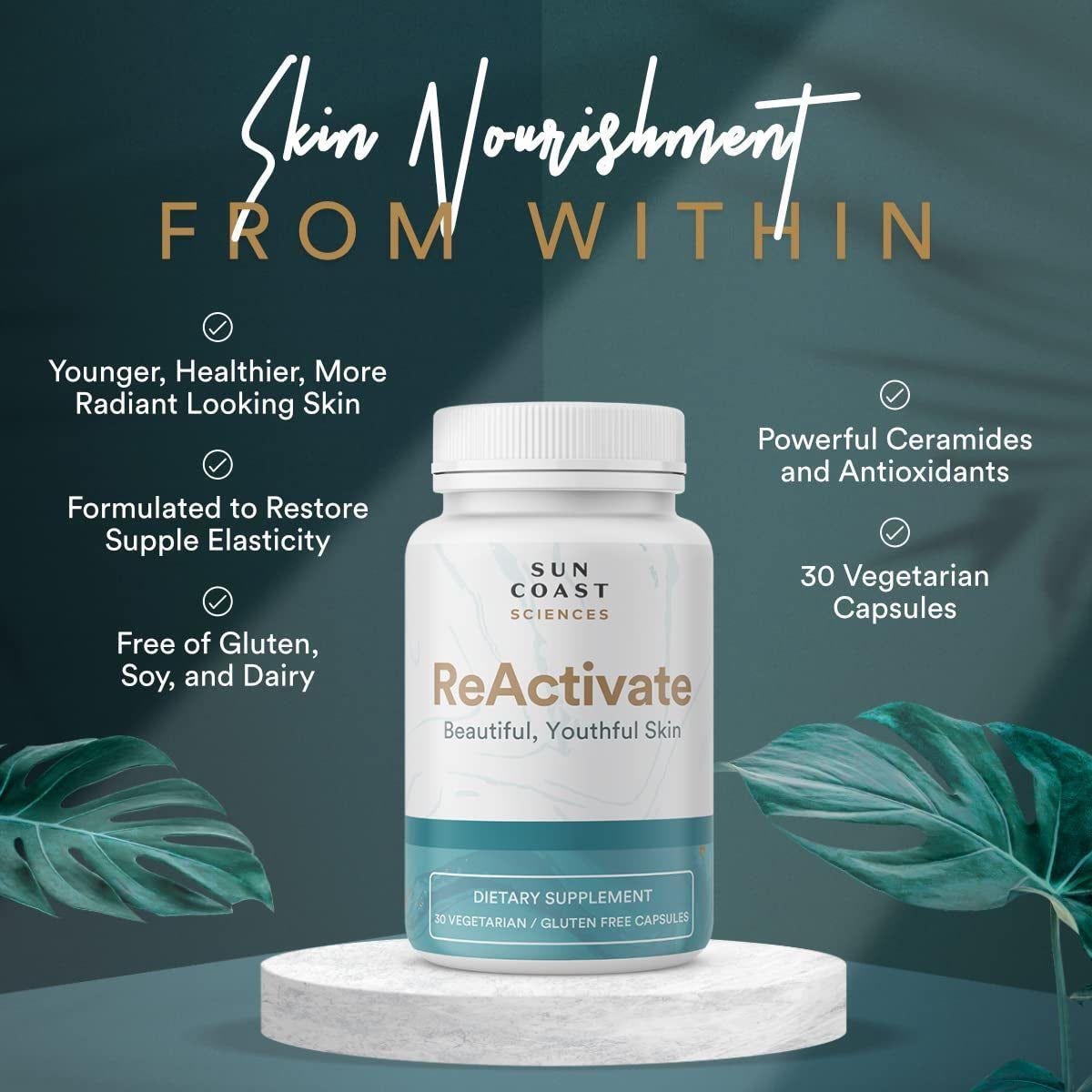 Vitalifi Reactivate Beautiful, Youthful Skin – 30 Capsules | Collagen-Boosting Anti-Ageing Supplement