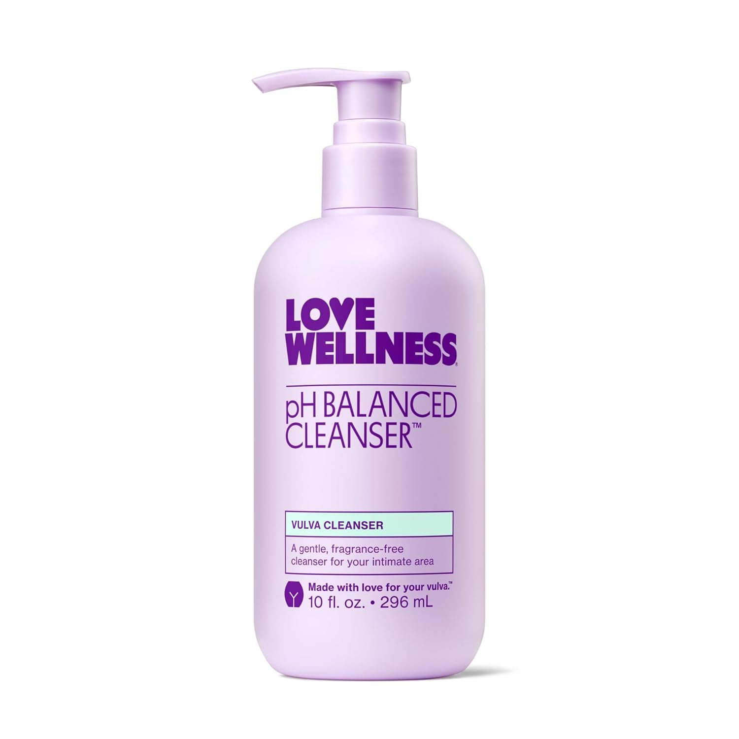 Love Wellness pH Balancing Feminine Cleanser – Aloe Vera & Calendula Vulva Wash for Intimate Health & Sensitive Skin | Fragrance-Free | 296ml