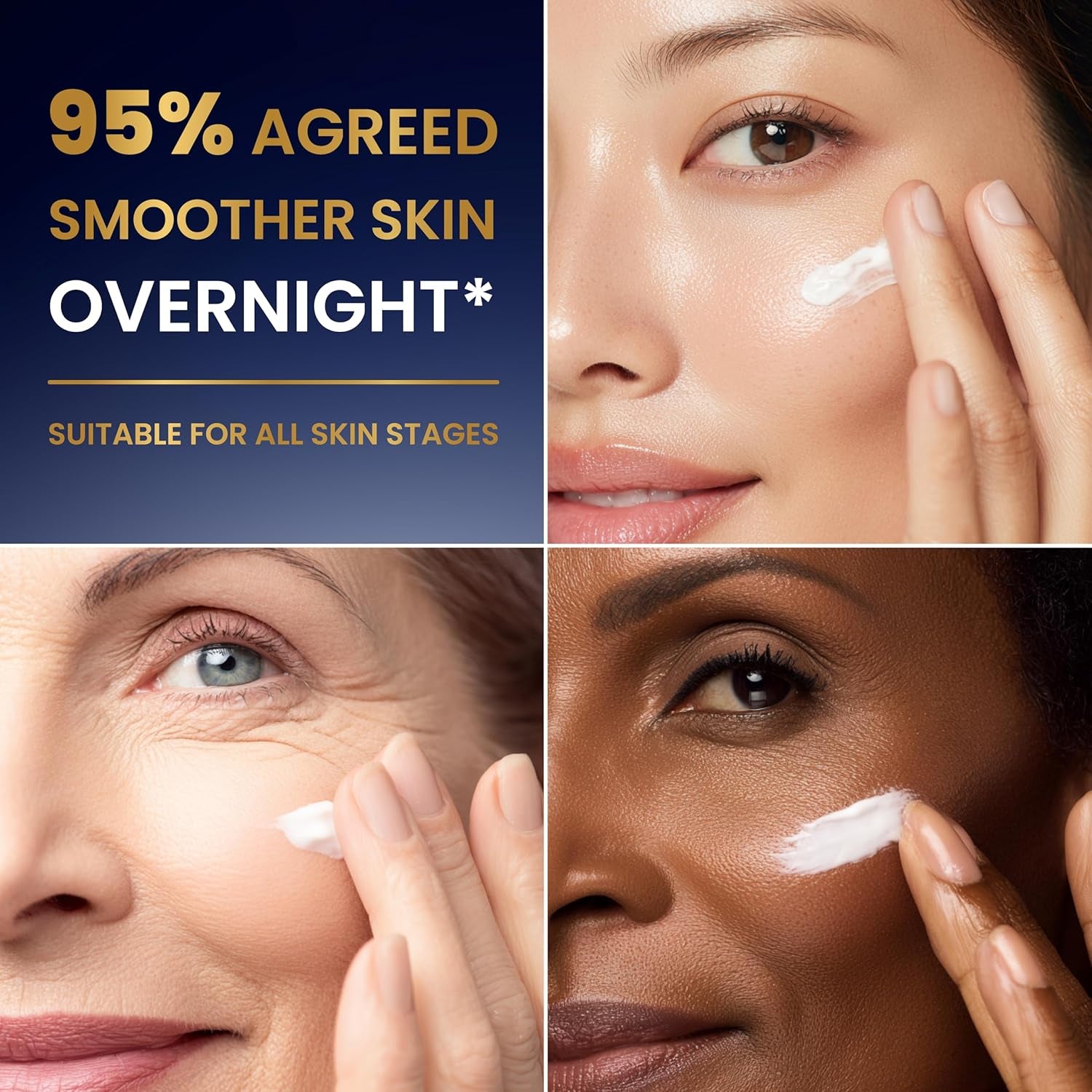 Night Cream for Women anti Aging - Night Moisturizer for Face with Retinol, Peptides, Niacinamide - Anti-Wrinkle, Firming & Hydrating Skin Care - Fragrance-Free, Non Greasy Overnight Face Cream