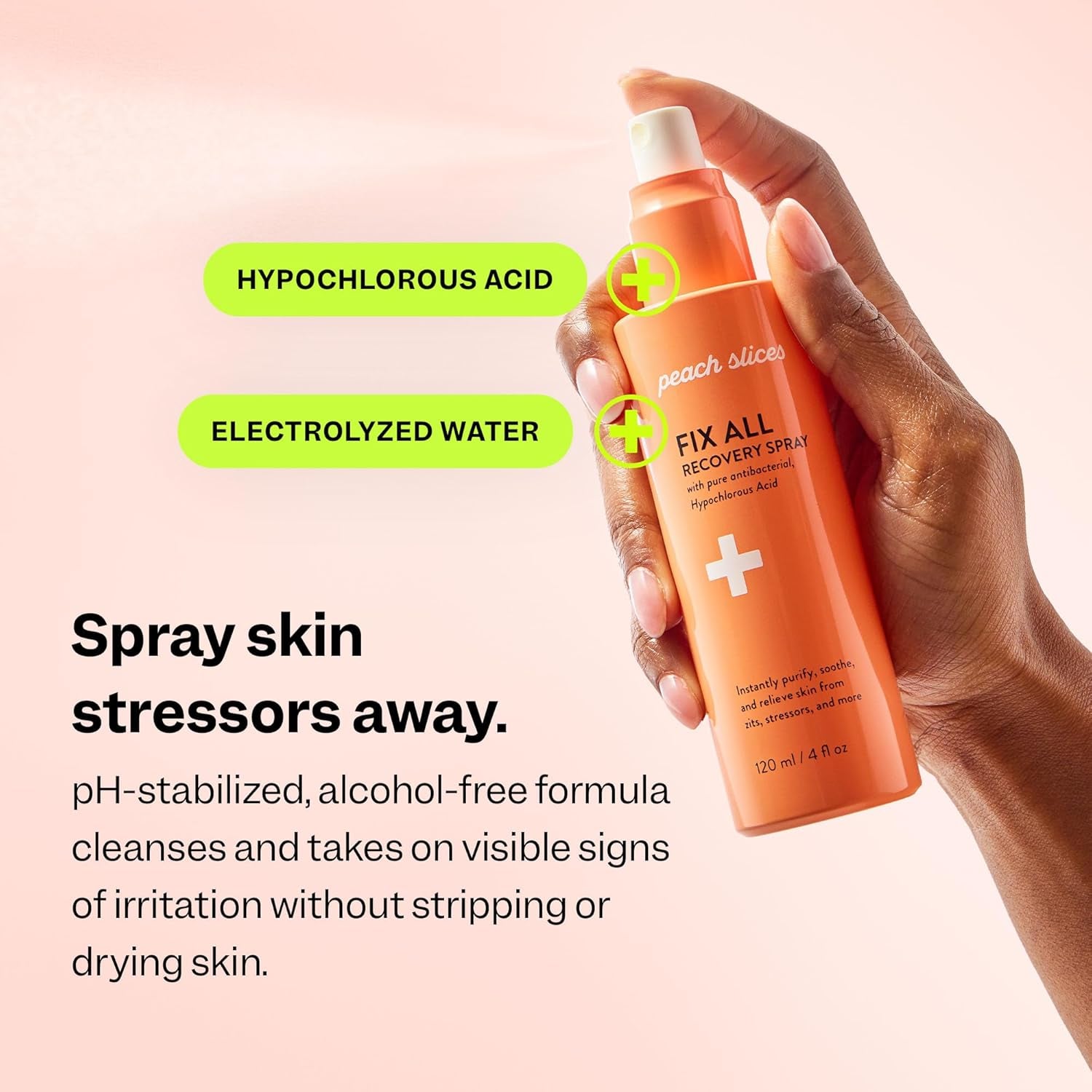 Peach Slices Fix All Recovery Spray – 118ml | Hypochlorous Acid | Purify, Soothe & Relieve Redness, Blemishes & Skin Stressors