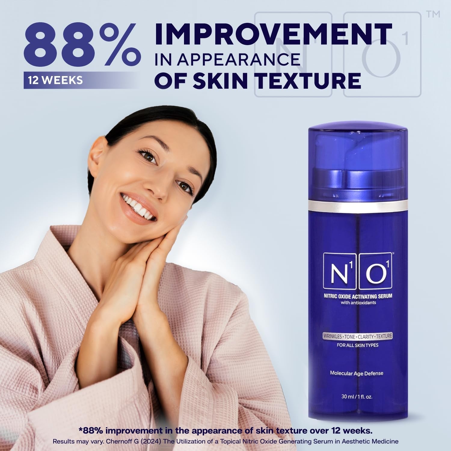 N1O1 Nitric Oxide Activating Serum with Antioxidants – 30ml | Clinically Proven Anti-Aging & Brightening Vitamin C Serum