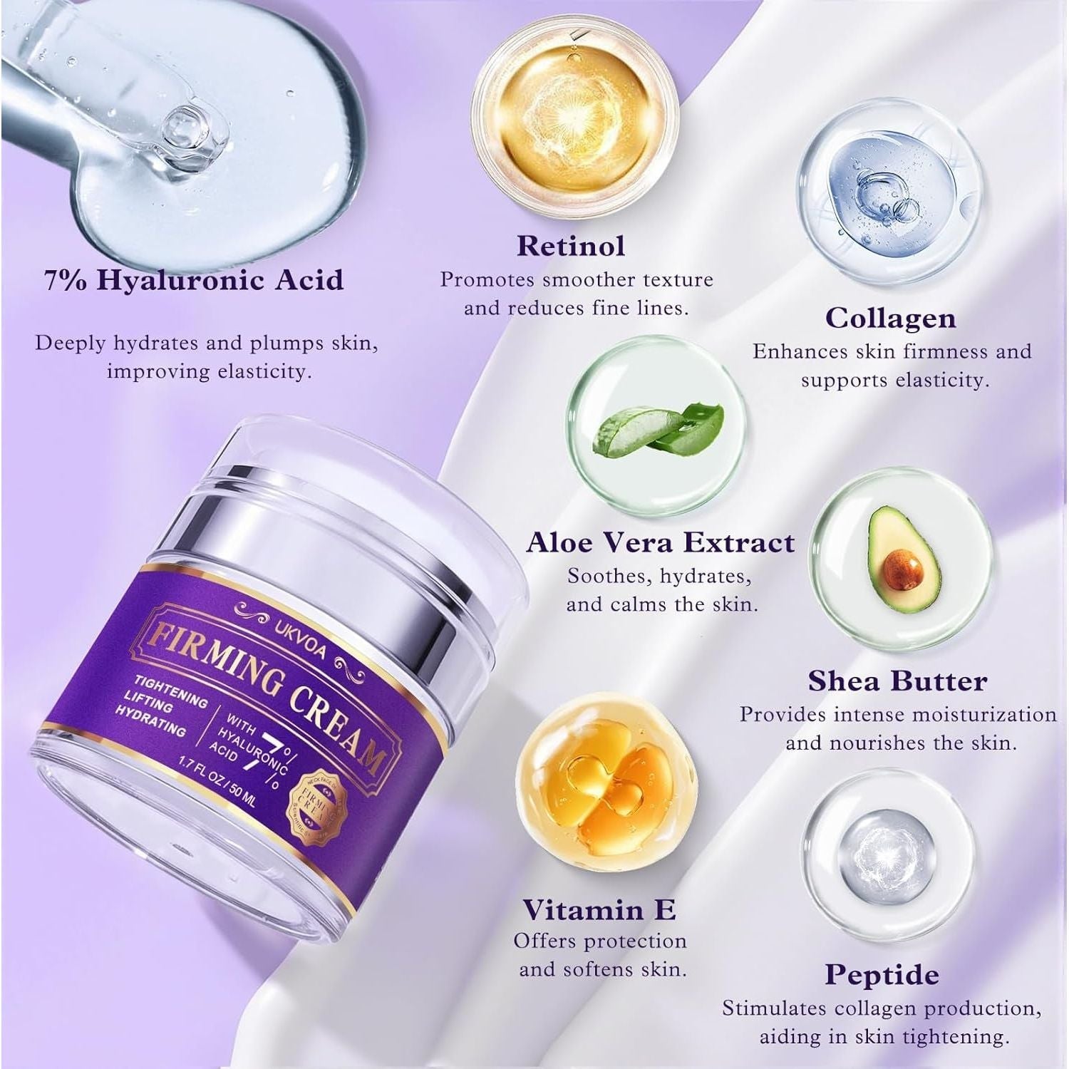 UKVOA Firming Cream – 50ml | Advanced Anti-Aging & Skin Tightening Formula