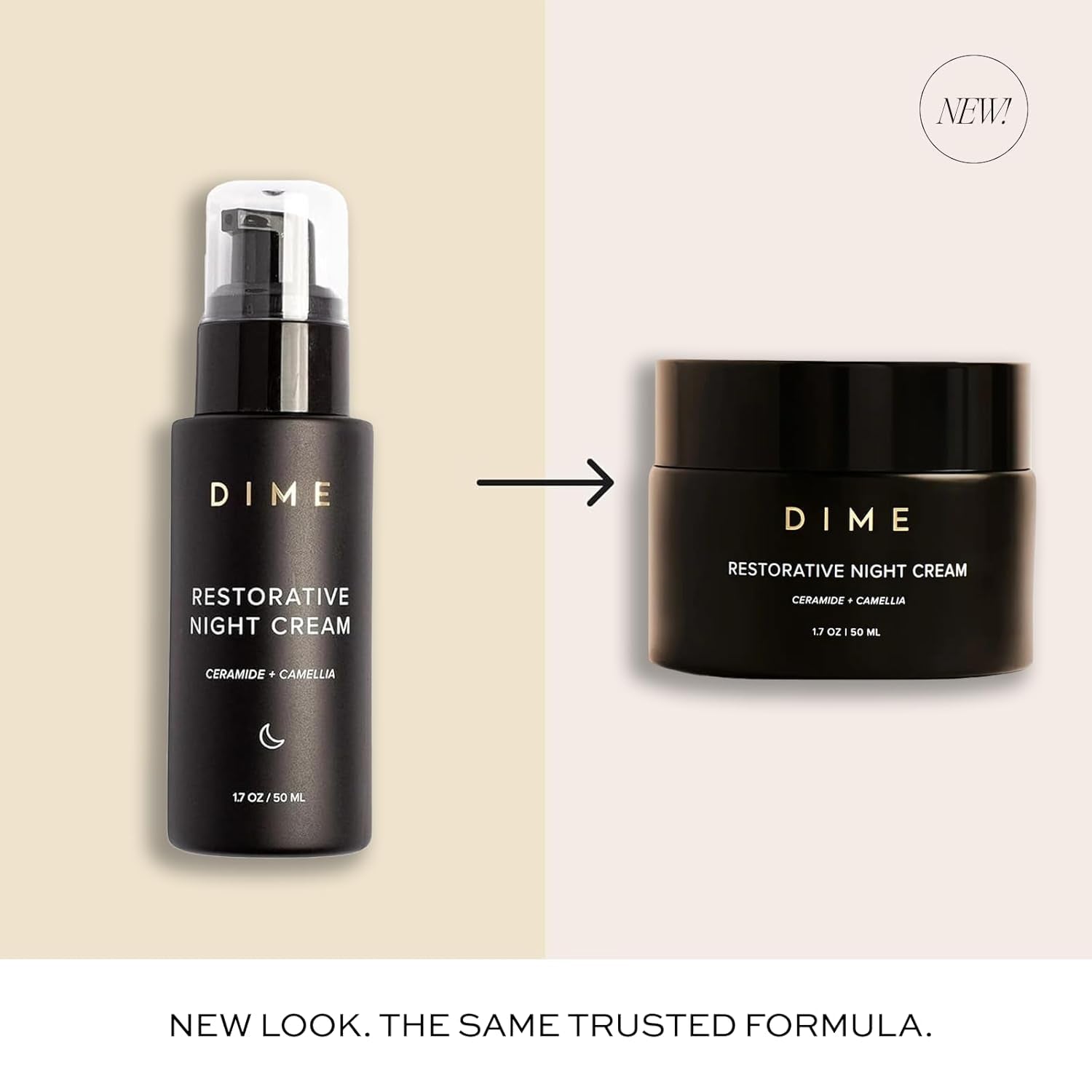 DIME Restorative Night Cream – 50ml | Hydrating, Peptide-Powered Overnight Moisturiser for Youthful Skin