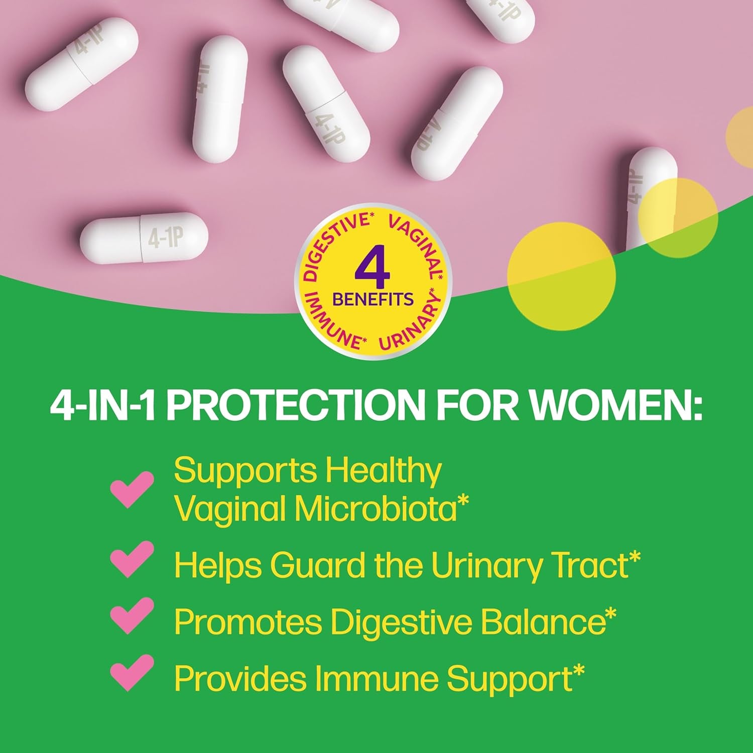 Culturelle Probiotics for Women with Prebiotics - 4-In-1 for Vaginal, Digestive, Urinary & Immune Health - Ph Balance, Bloating & Gas Relief - Daily Vegetarian Capsules, Non-Gmo - 50 Count
