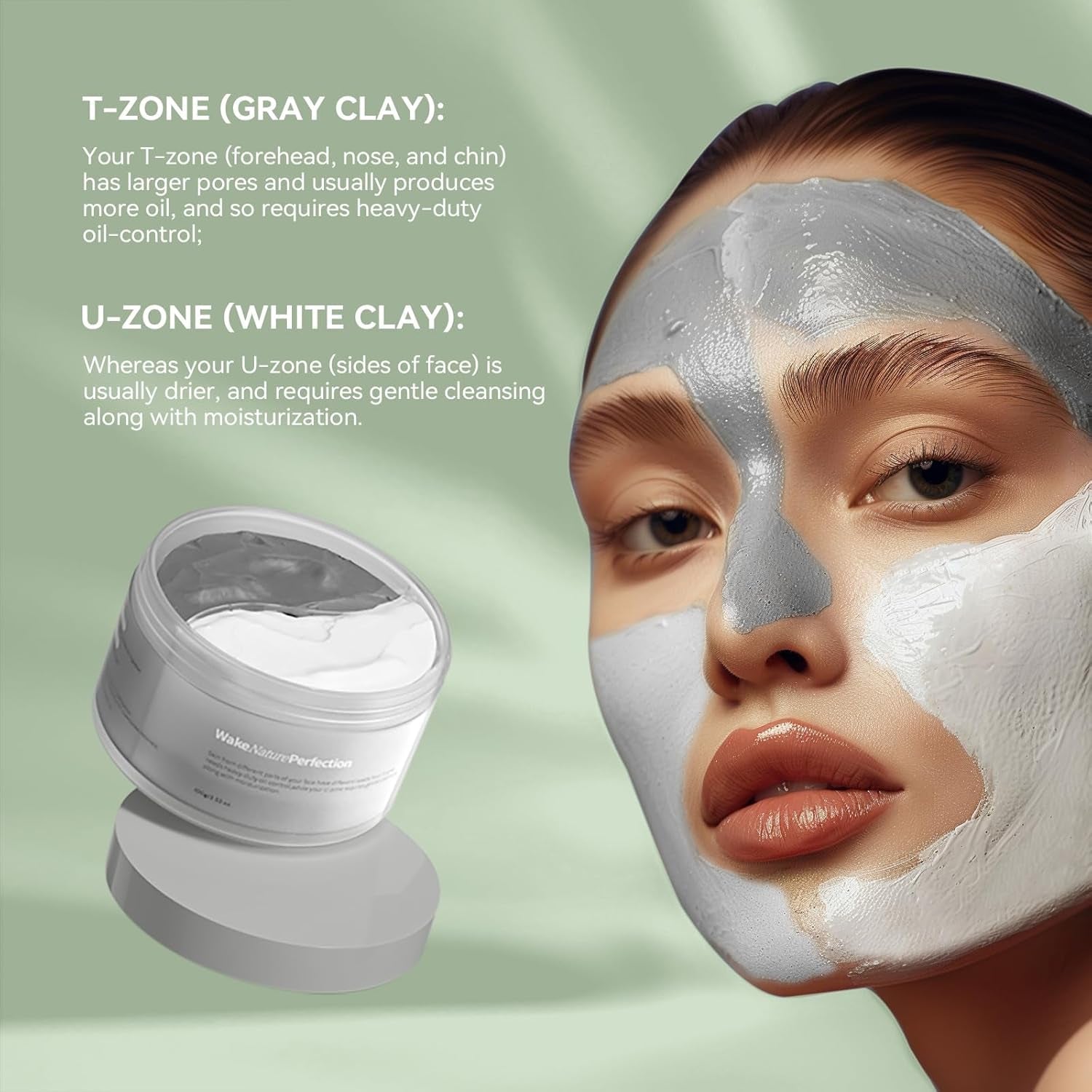 WNP Duo Cleansing Clay Mask – 104g | Deep Pore Detox & Hydration for T-Zone & U-Zone