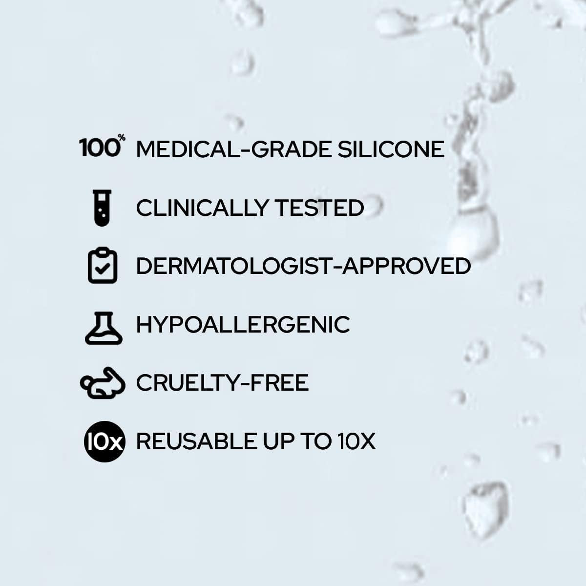 Sio Beauty Mid-Brow 11'S Lift - Wrinkle-Smoothing, Medical-Grade Silicone Patches for Fine Lines - Reusable up to 10X - Cruelty-Free & Eco-Friendly Beauty Patches for between Eyebrows - 2 Patches