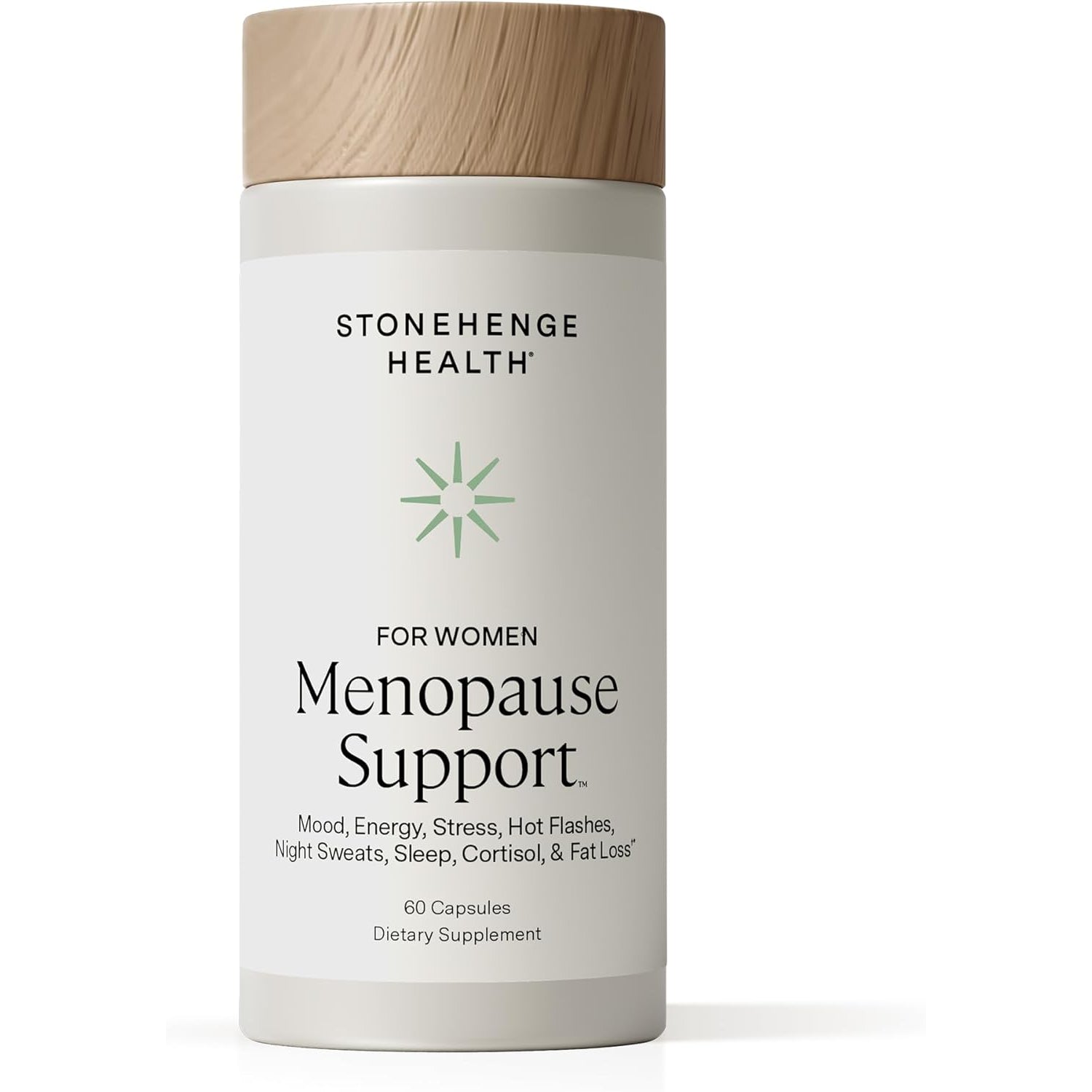 Stonehenge Health for Women Menopause Support for Peri + Menopause + Post - Mood, Energy, Stress, Hot Flashes, Night Sweats, Sleep & Cortisol, Chromax Chromium, Vitamin D3, KSM-66 Ashwagandha