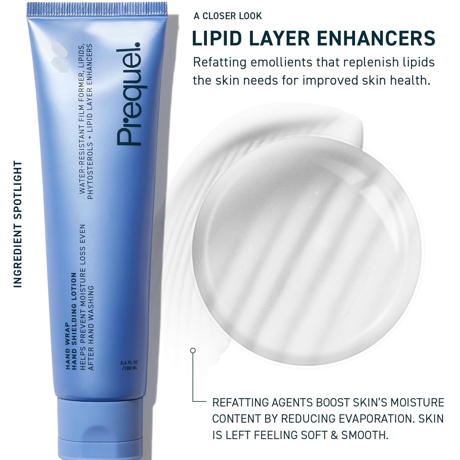 Prequel Hand Wrap Hand Shielding Lotion – 100ml | 24-Hour Water-Resistant Hydration for Dry, Overwashed Hands