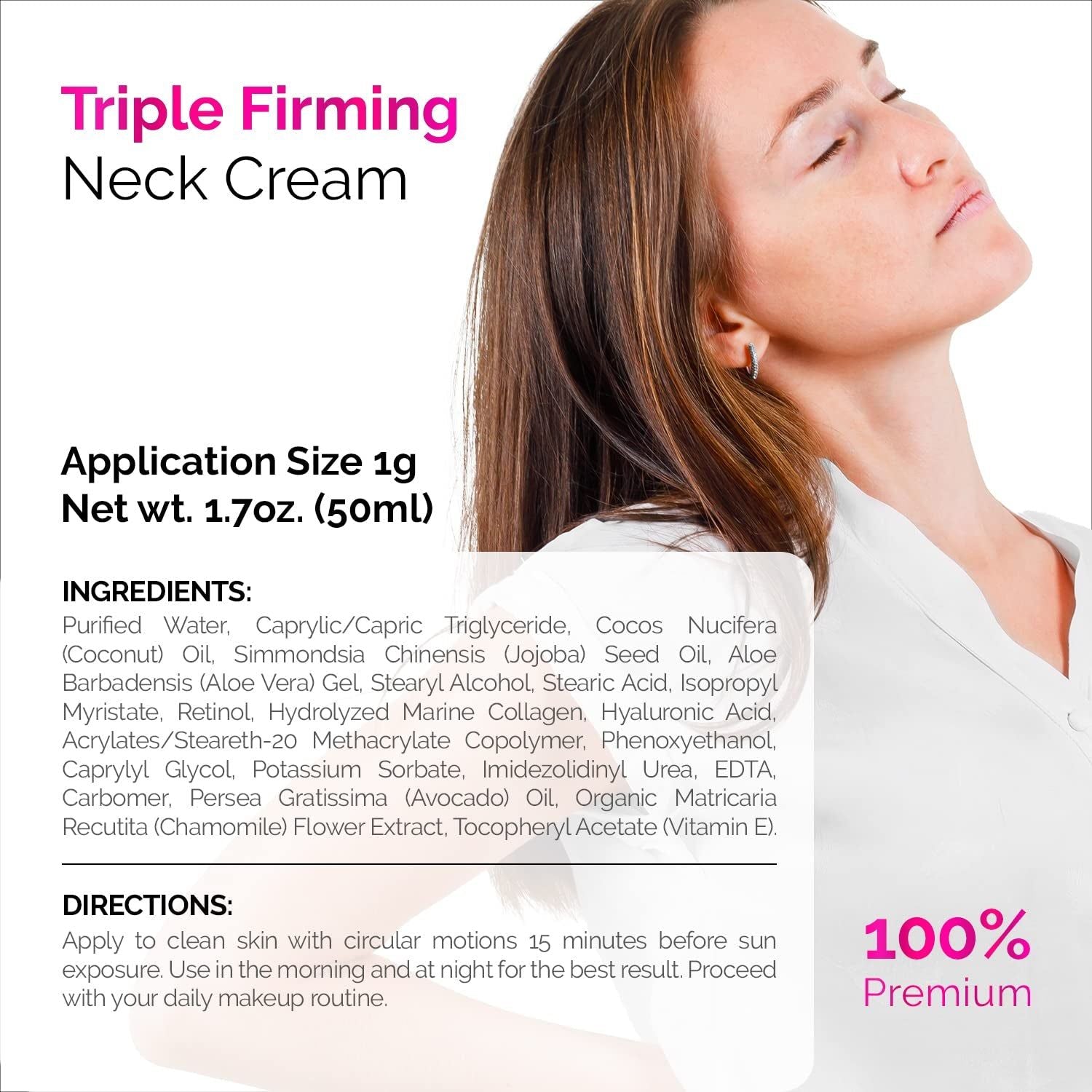 ACTIVSCIENCE Triple Firming Neck Cream – 50ml | Retinol, Collagen & Hyaluronic Acid