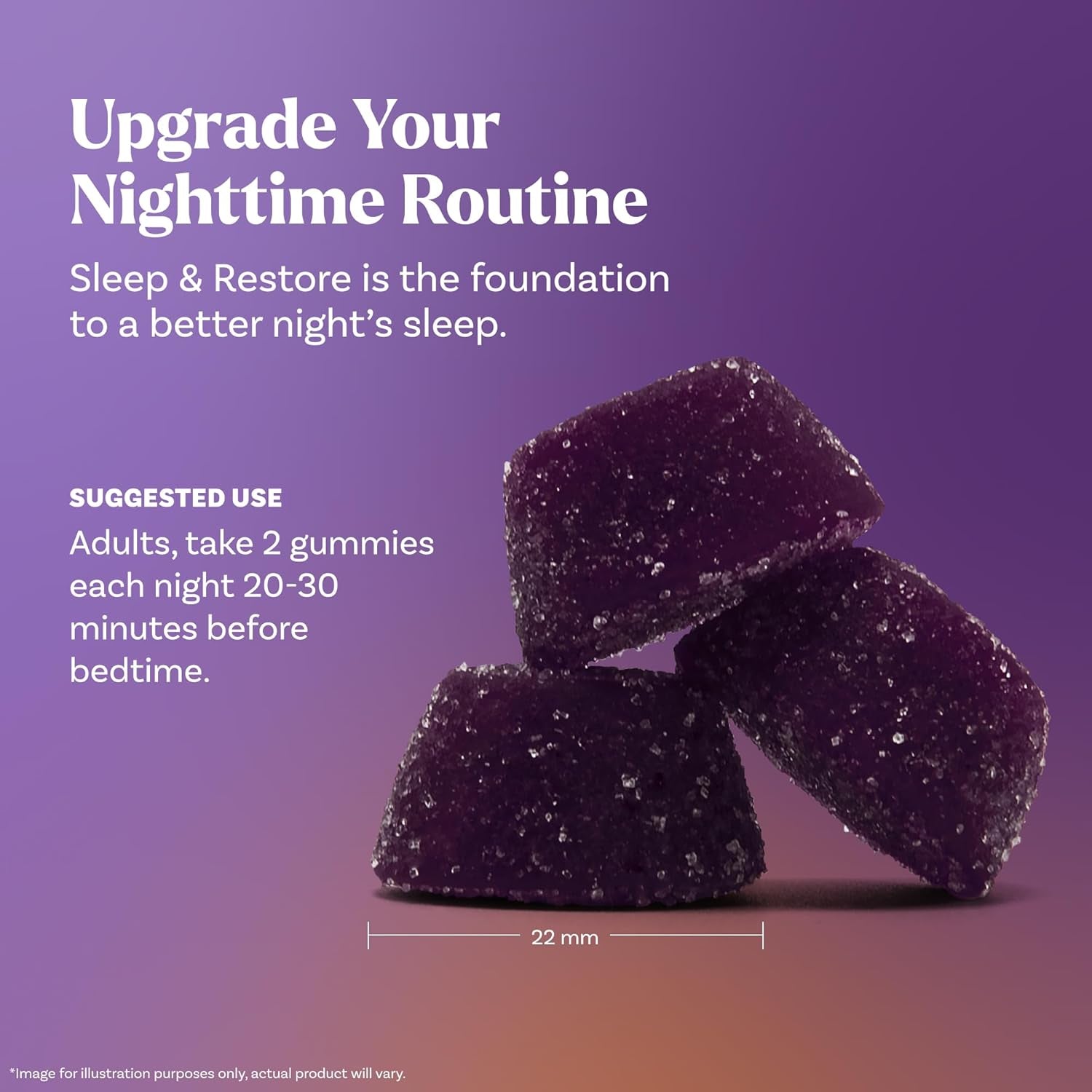 Natrol Sleep & Restore Magnesium Glycinate Blend Gummies, Magnesium for Sleep Aids for Adults, Melatonin-Free, Cherry Flavored, 30 Day Supply