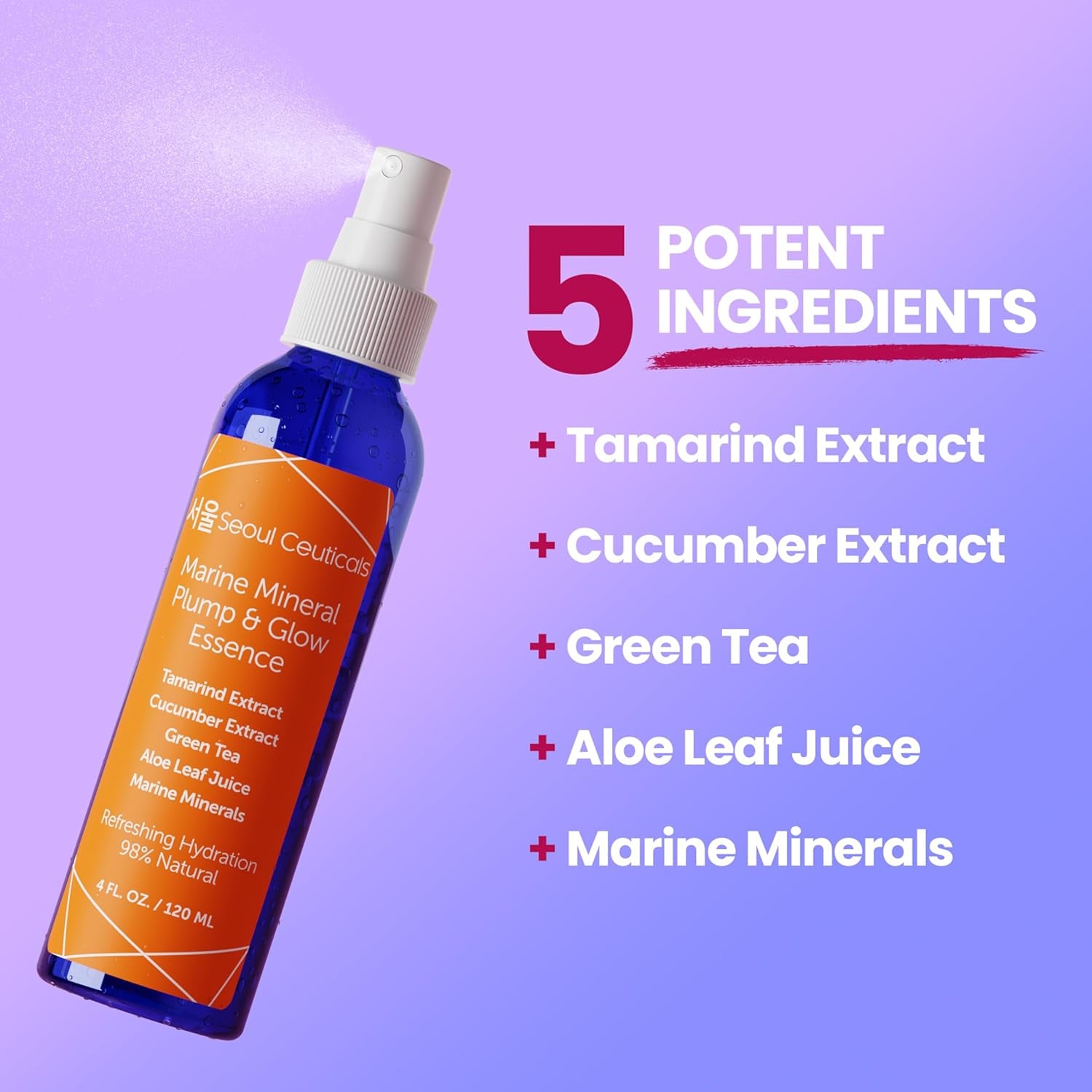 SeoulCeuticals Cucumber & Marine Mineral Essence Toner Mist – Aloe Vera Hydrating Face Spray for Healthy Glow | Xxml | K-Beauty