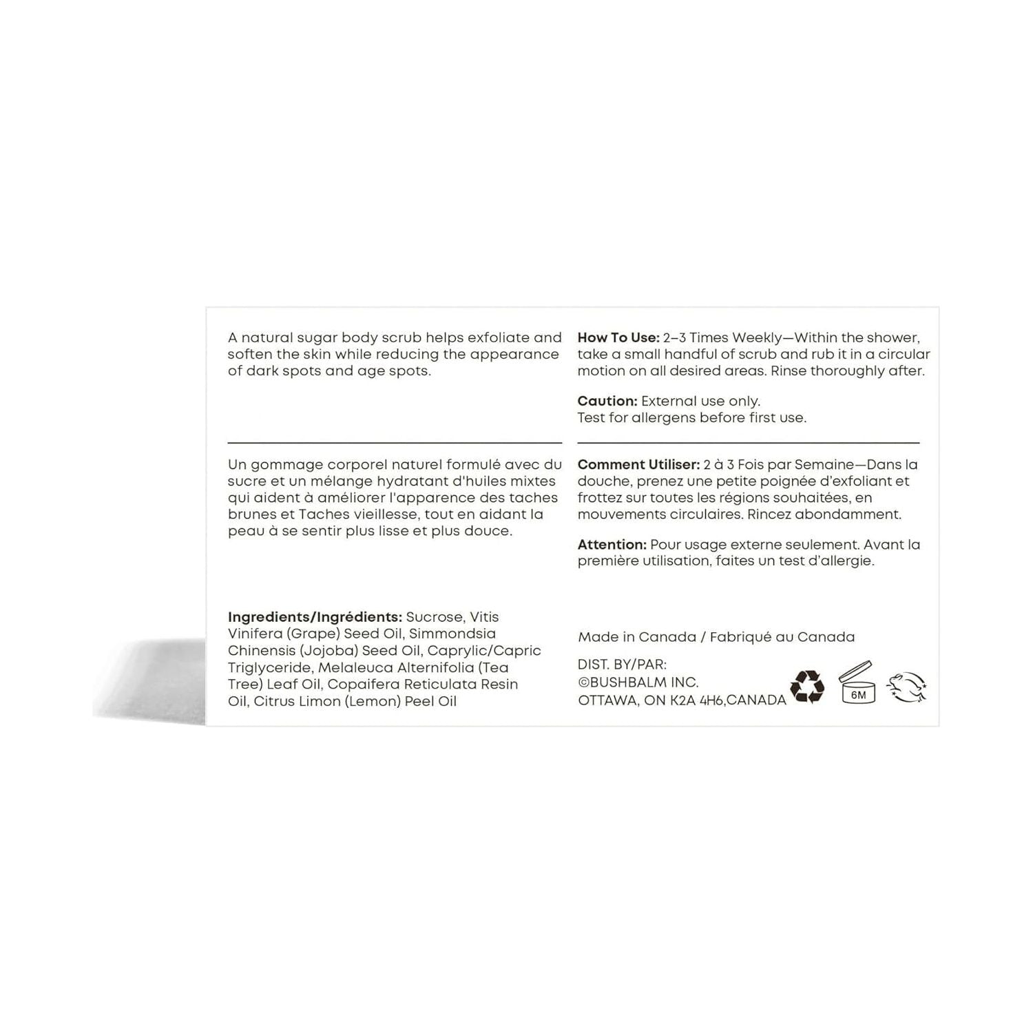 Bushbalm Dark Spot Exfoliating Scrub - Bermuda (236ml) | Brighten & Smooth Your Skin Naturally