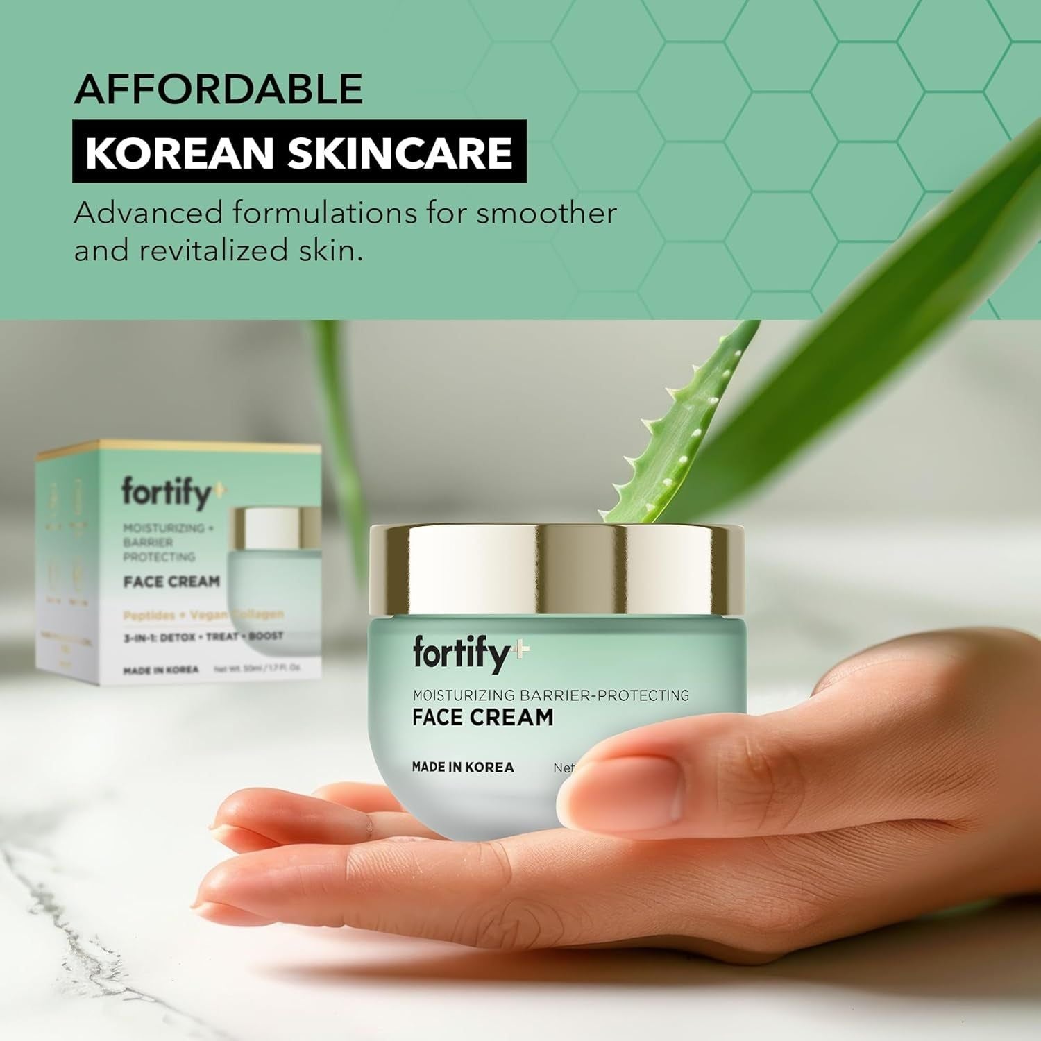 [Fortify Skincare] Fortify+ Moisturizing Barrier-Protecting Face Cream – 50ml | 9-in-1 Advanced Hydration, Repair & Skin Barrier Support