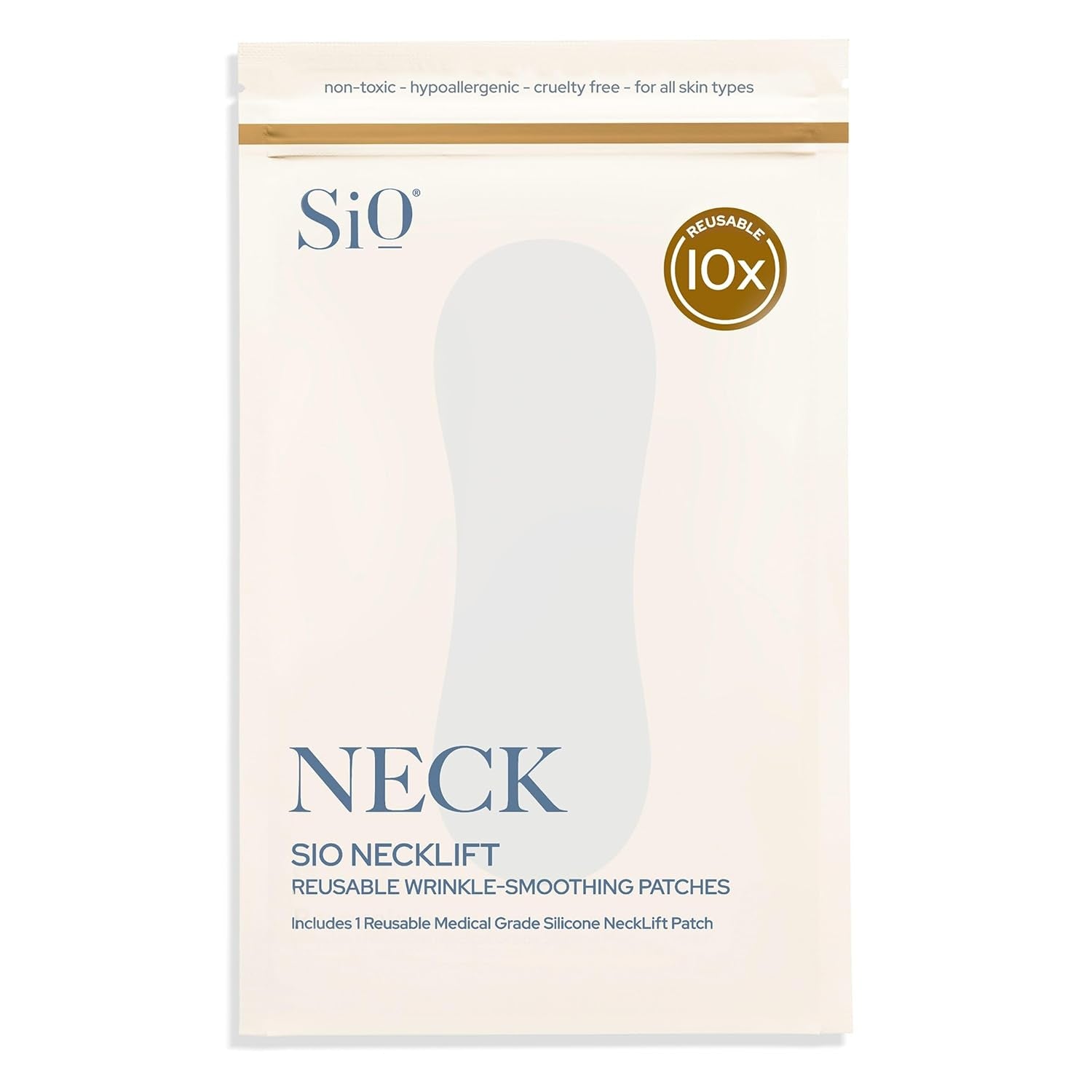 Sio Beauty Necklift - Neckline Anti-Wrinkle Patch - Overnight Smoothing Silicone Patches for Neck Wrinkles, Fine Lines and Turkey Neck