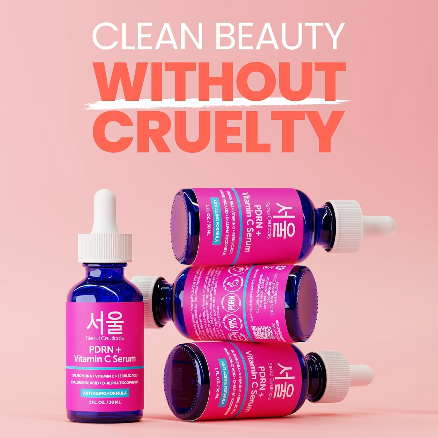 SeoulCeuticals PDRN Salmon DNA & Vitamin C Serum – Korean Skin Repair Booster for Anti-Ageing & Radiance | 30ml | K-Beauty