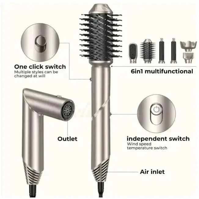 6 - in - 1 Folding Hair Dryer - Glam Global UKGlam Global UK