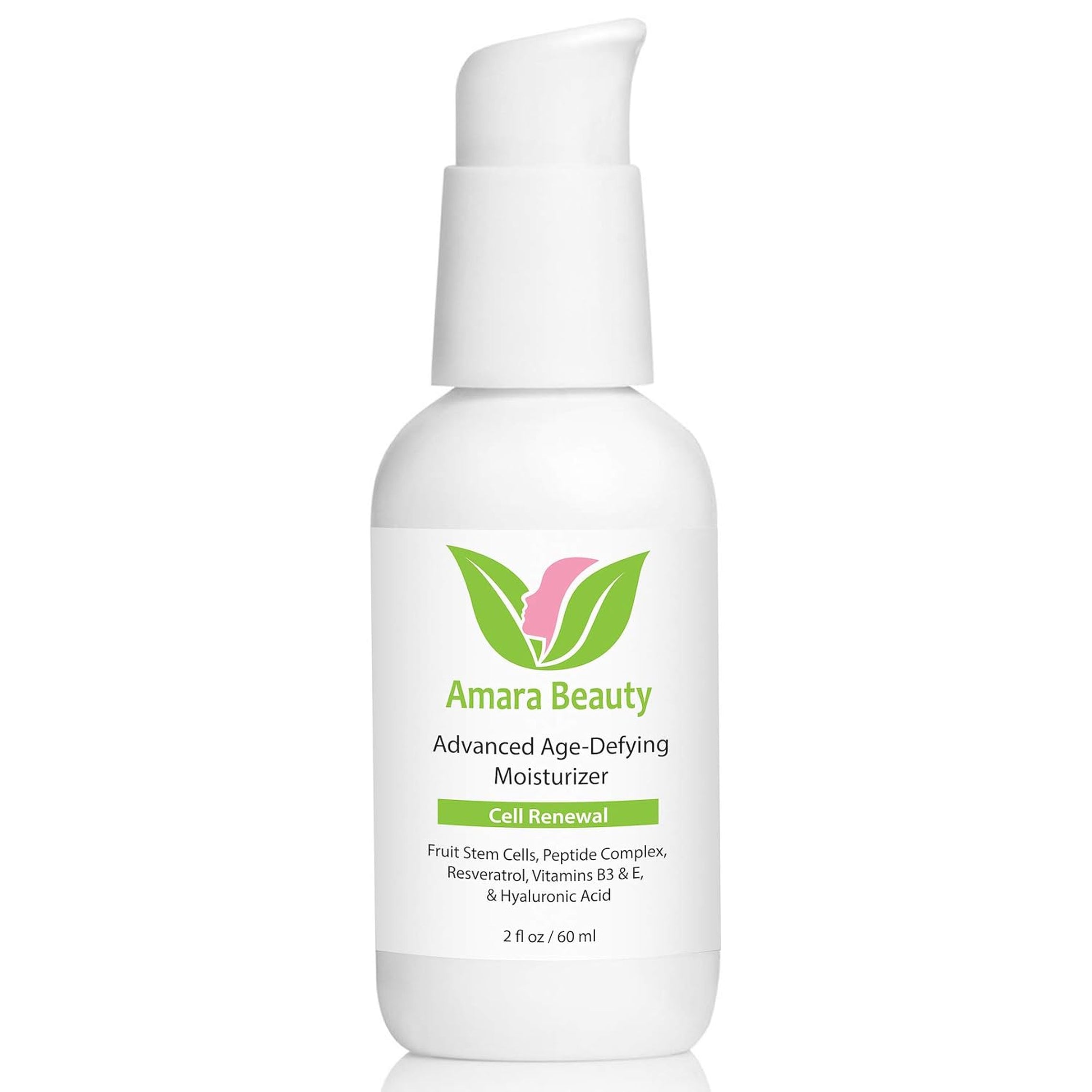 Amara Beauty anti Aging Face Cream Moisturizer with Resveratrol & Peptides, 2 Fl. Oz.