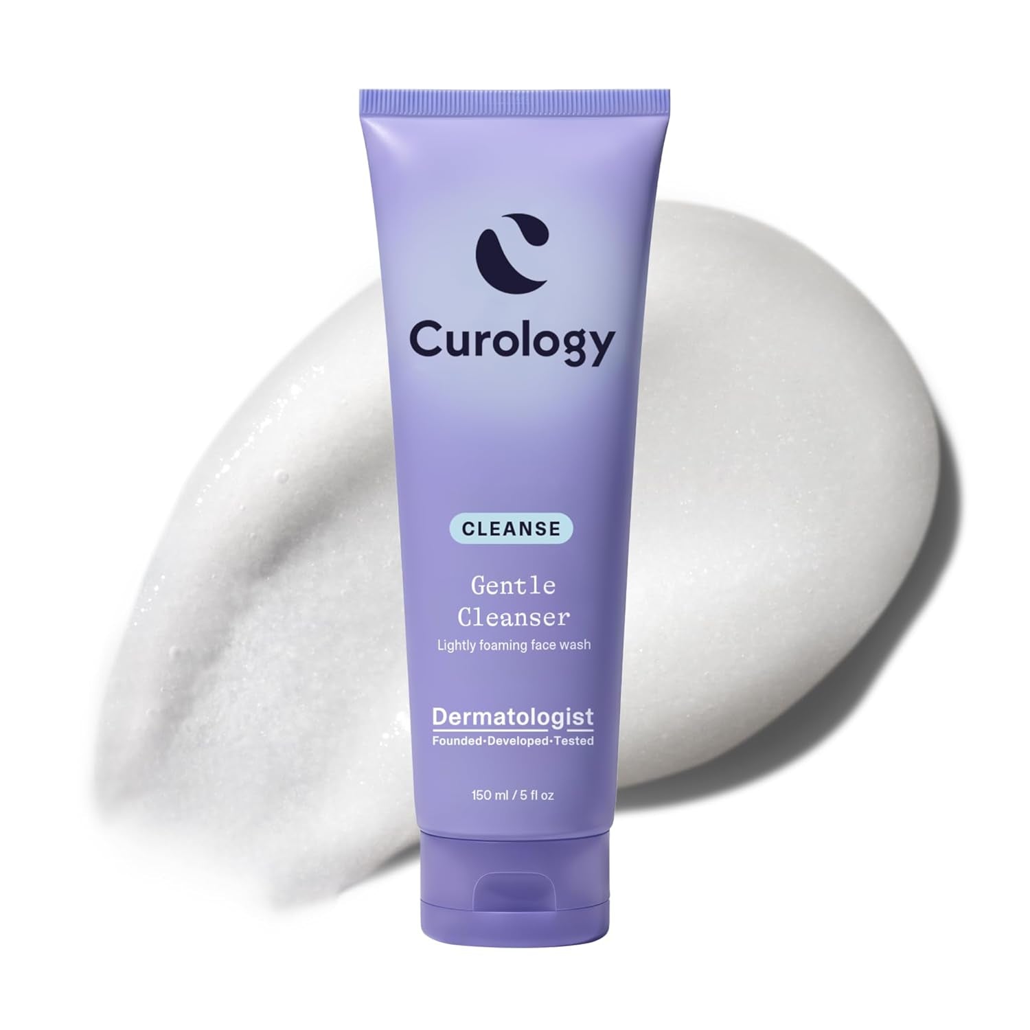 Curology Gentle Facial Cleanser, Hydrating Foaming Face Wash, for Sensitive, Dry or Oily Skin Types, 5 Fl Oz