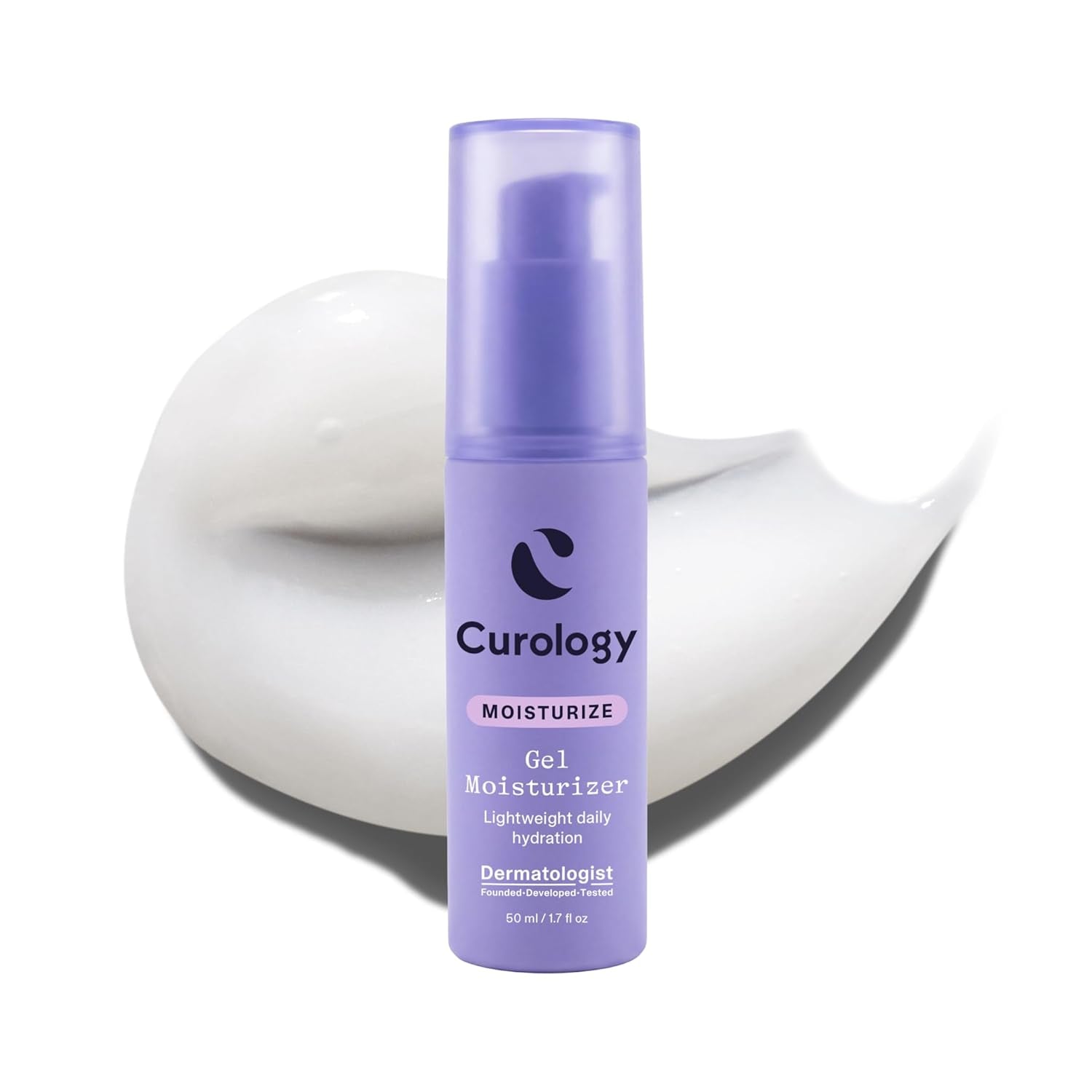 Curology Gel Face Moisturizer, Daily Face Lotion with Hyaluronic Acid, for Oily, Dry or Sensitive Skin, 1.7 Fl Oz